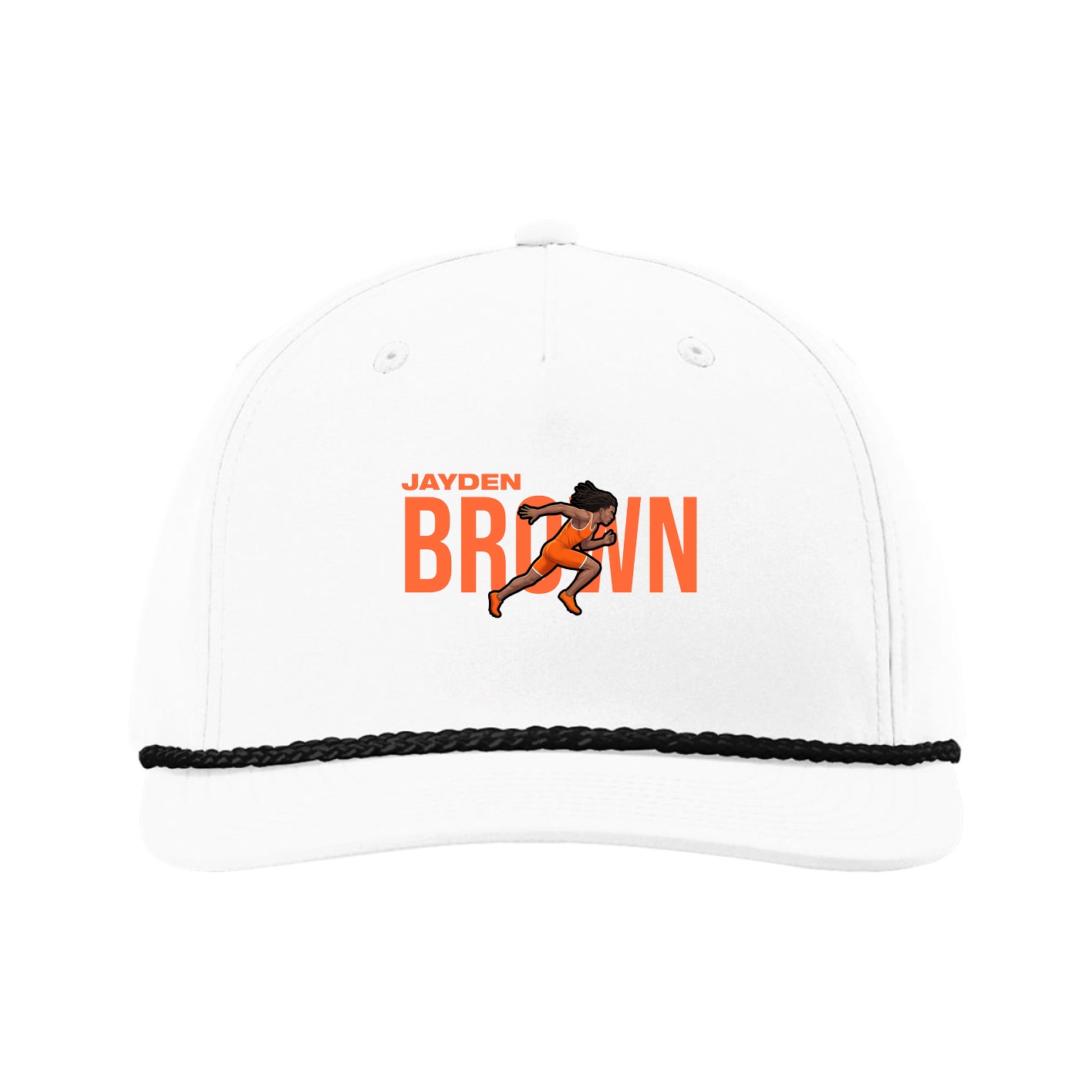 Five-Panel Classic Rope Cap — Player Name in White