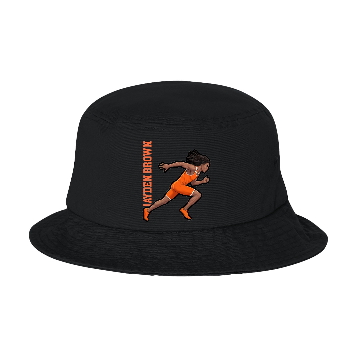 Bucket Cap — Name Vertical in Black
