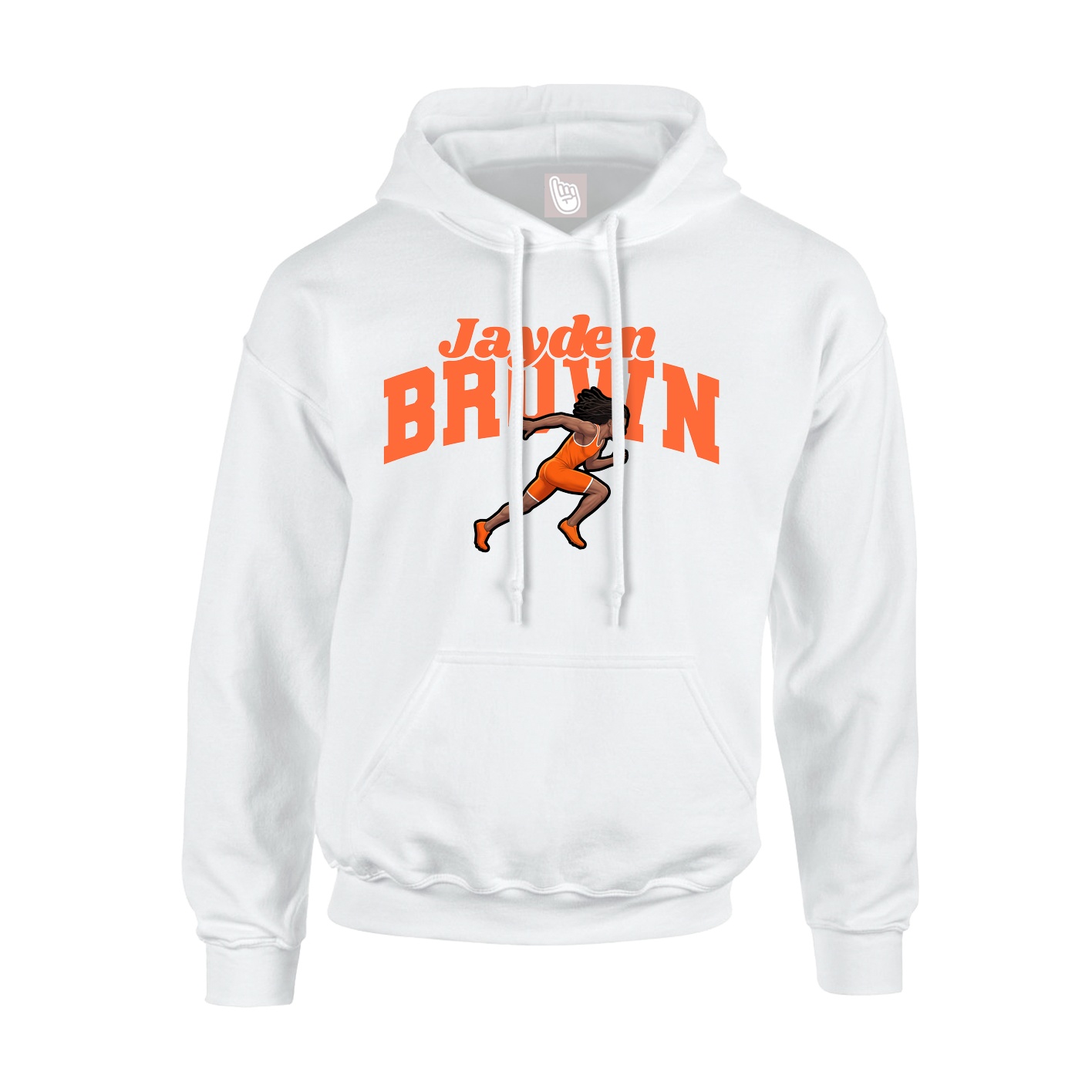 Hoodie — Signature Arch in White