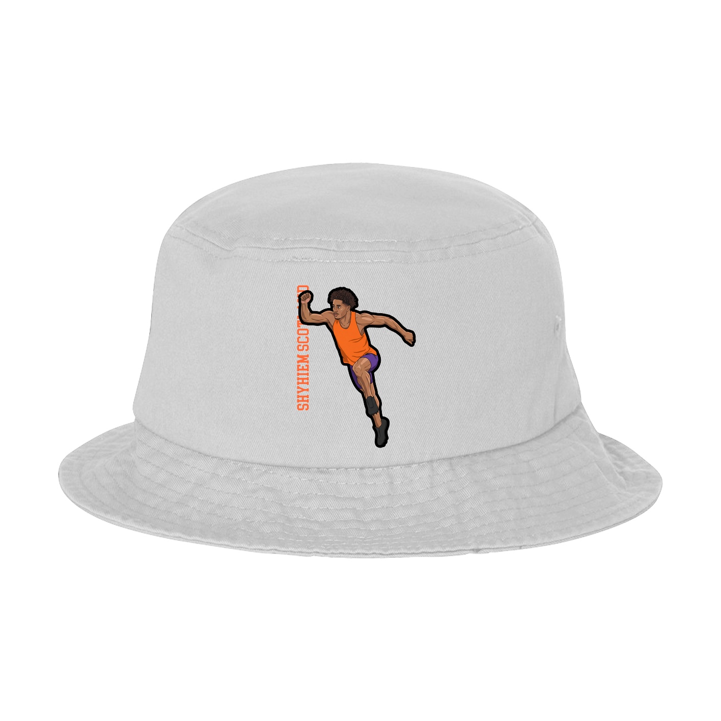 Bucket Cap — Name Vertical in White