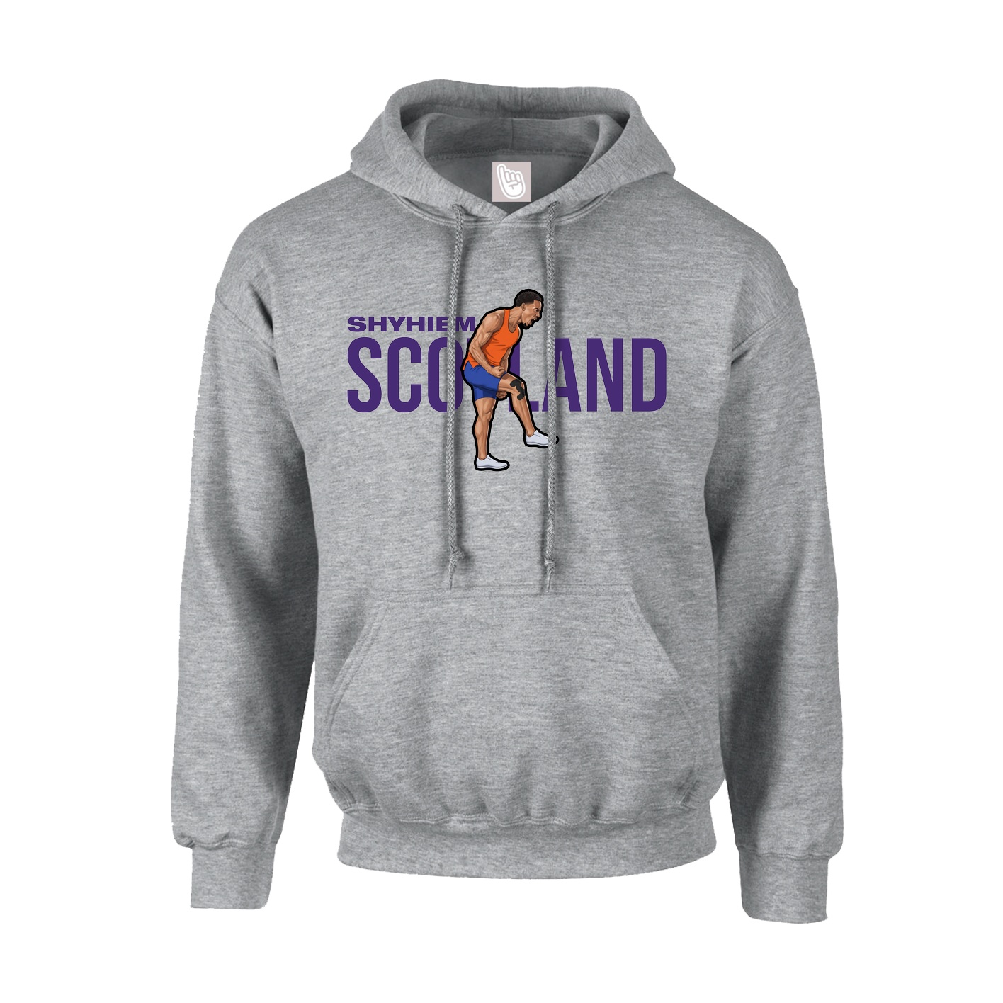 Youth Hoodie — Player Name in Grey