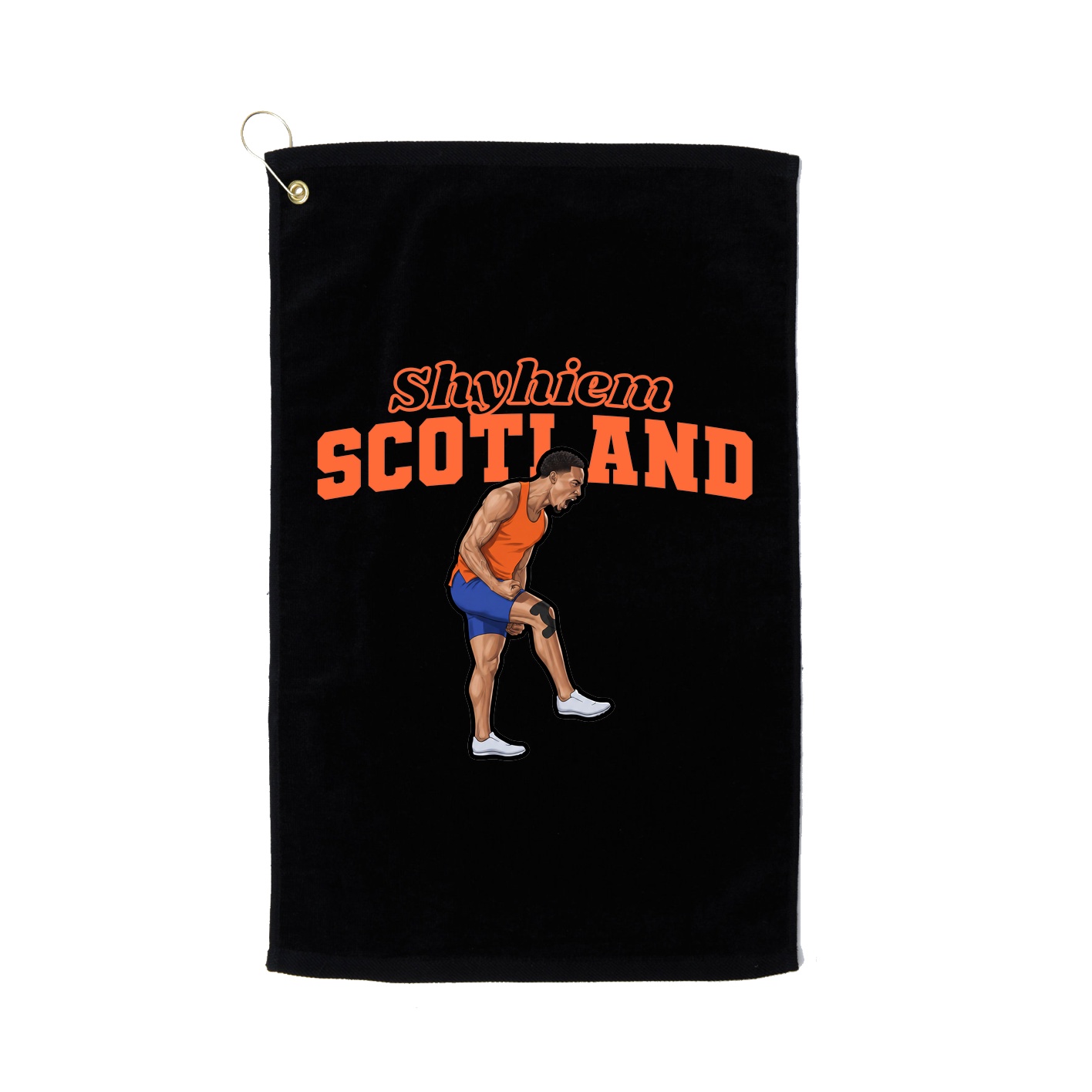 Golf Towel — Name Arch in Black