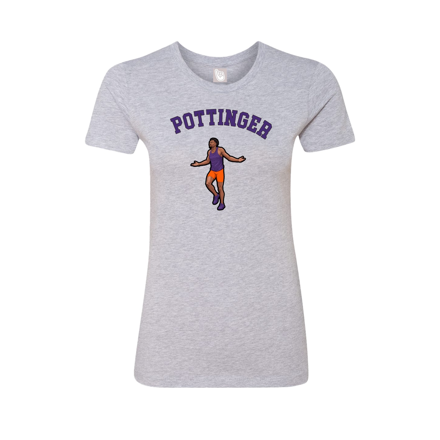 Fitted Women's Tee — Shirsey Arch in Grey