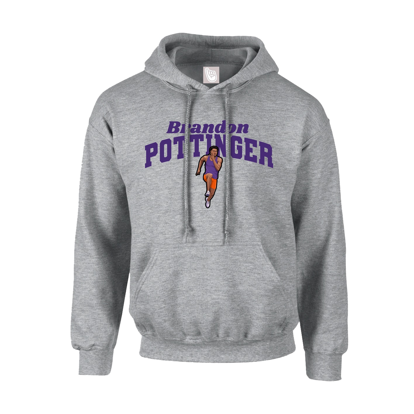 Youth Hoodie — Signature Arch in Grey