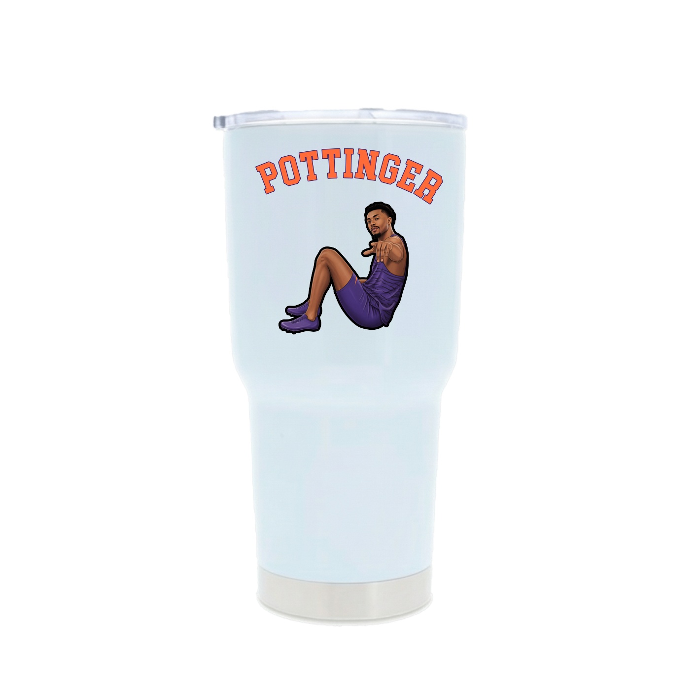 30oz Stainless Steel Tumbler — Shirsey Arch in White