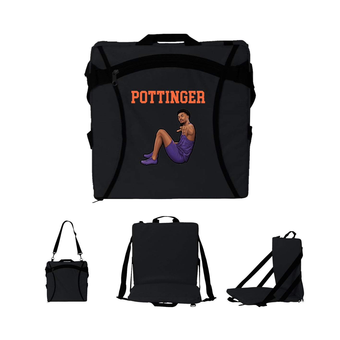 Folding Stadium Seat — Shirsey in Black
