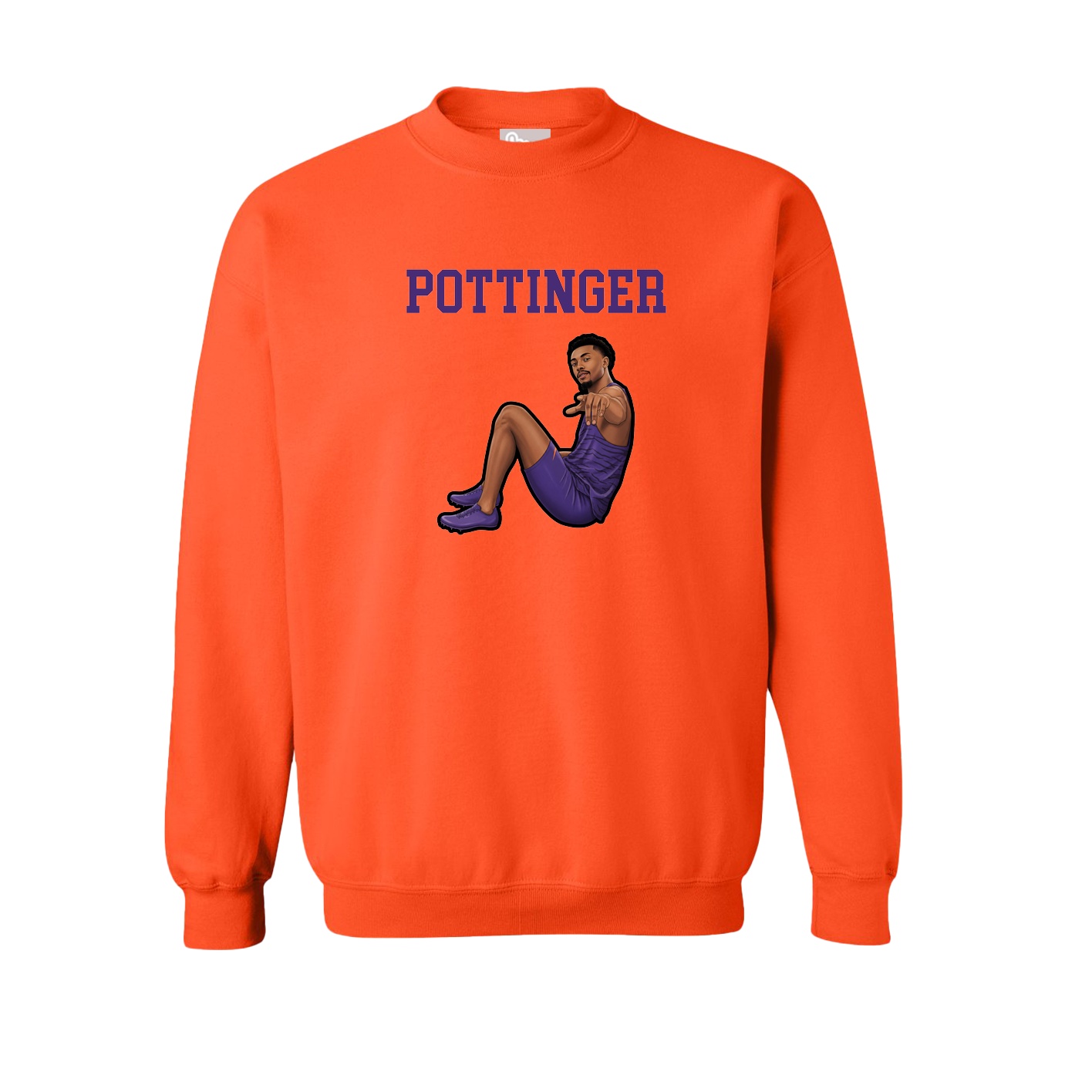 Fleece Crew — Shirsey in Orange