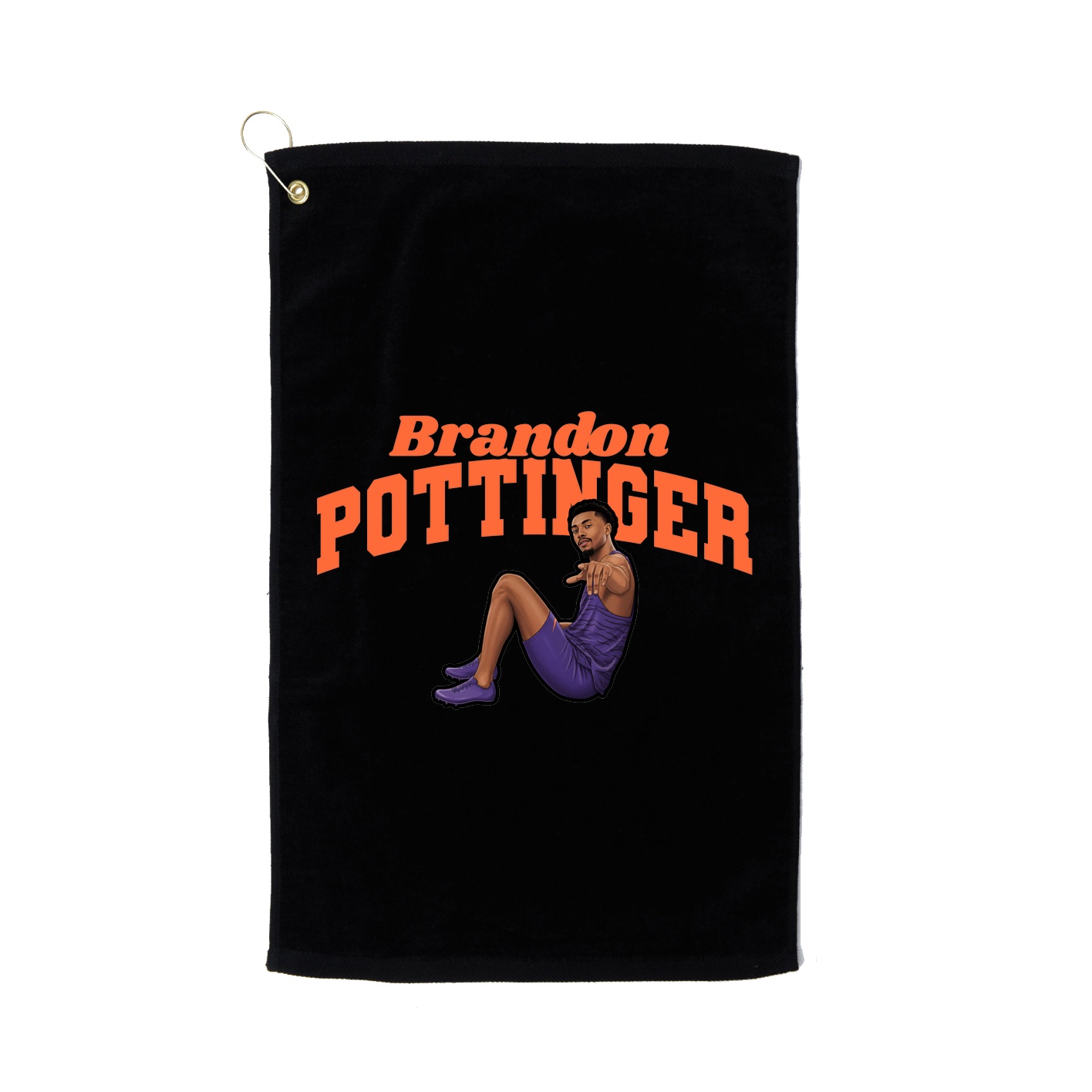 Golf Towel — Signature Arch in Black