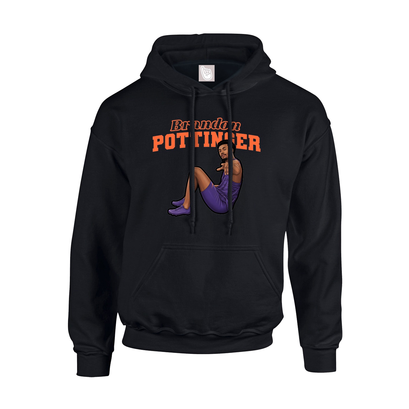 Youth Hoodie — Name Arch in Black