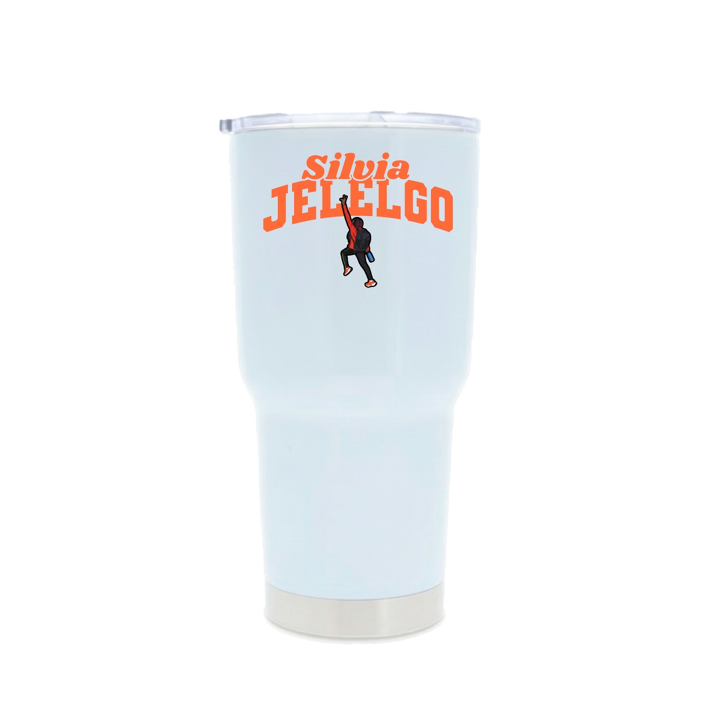 30oz Stainless Steel Tumbler — Signature Arch in White