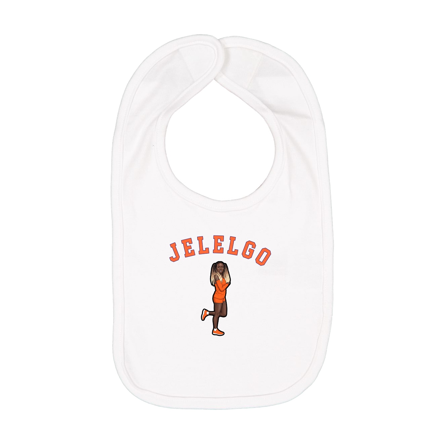Infant Bib — Shirsey Arch in White