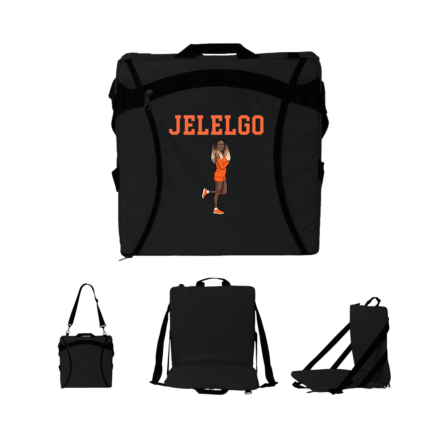 Folding Stadium Seat — Shirsey in Black