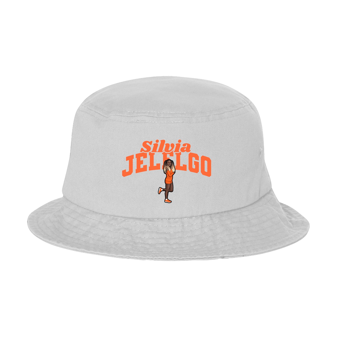 Bucket Cap — Signature Arch in White