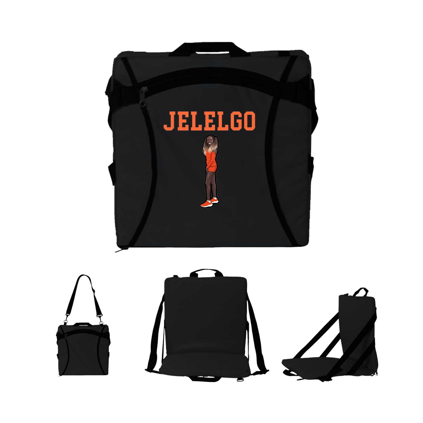 Folding Stadium Seat — Shirsey in Black