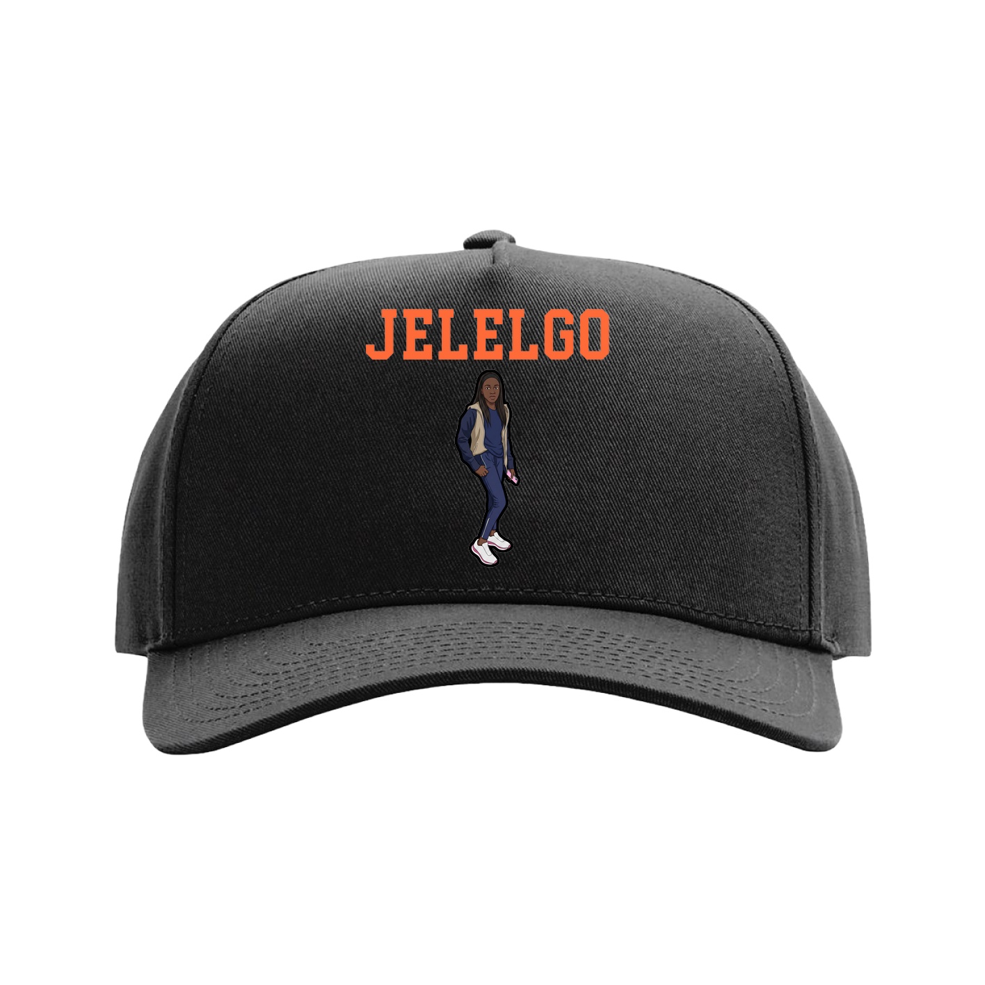 Full Fabric Five-Panel Champ Cap — Shirsey in Black