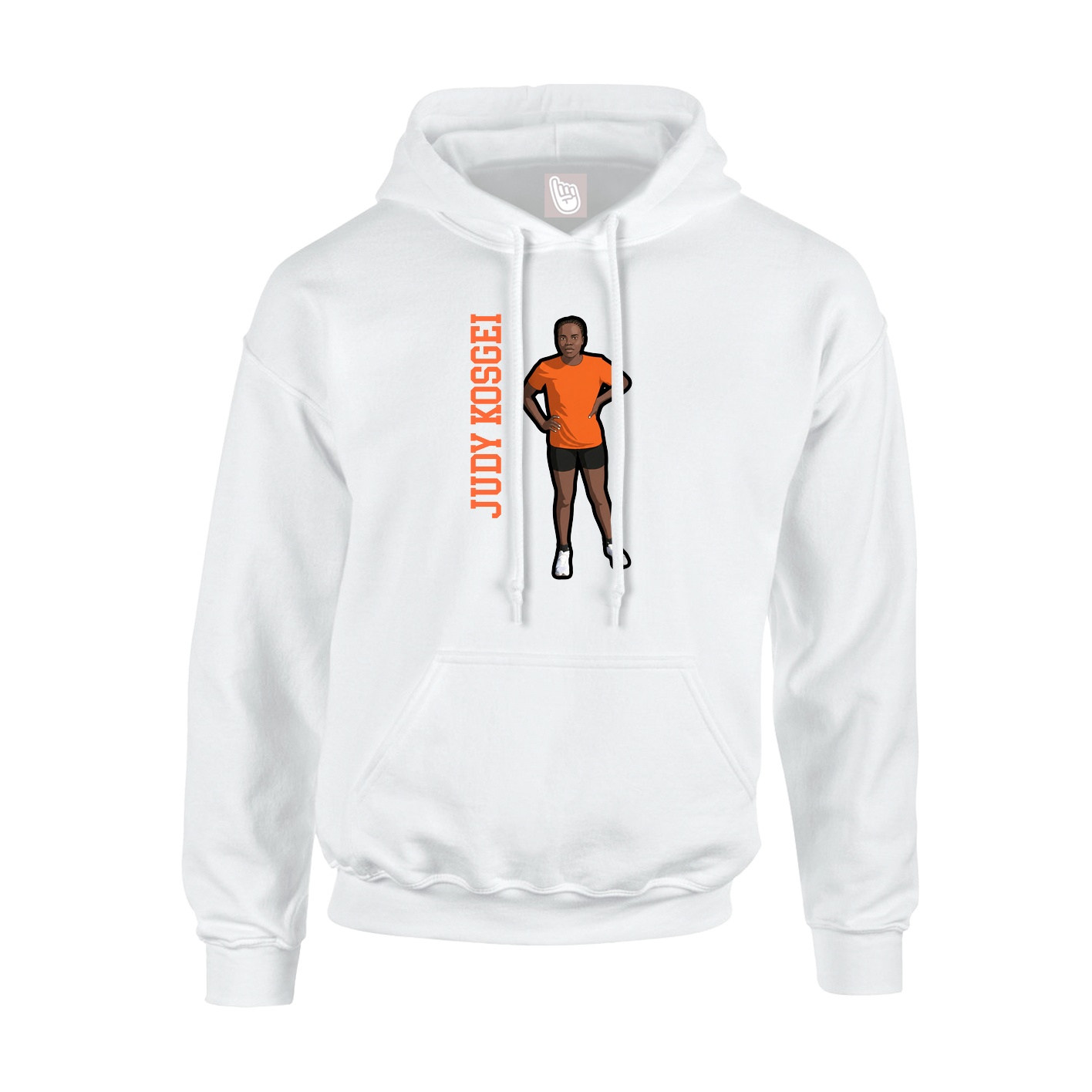 Youth Hoodie — Name Vertical in White