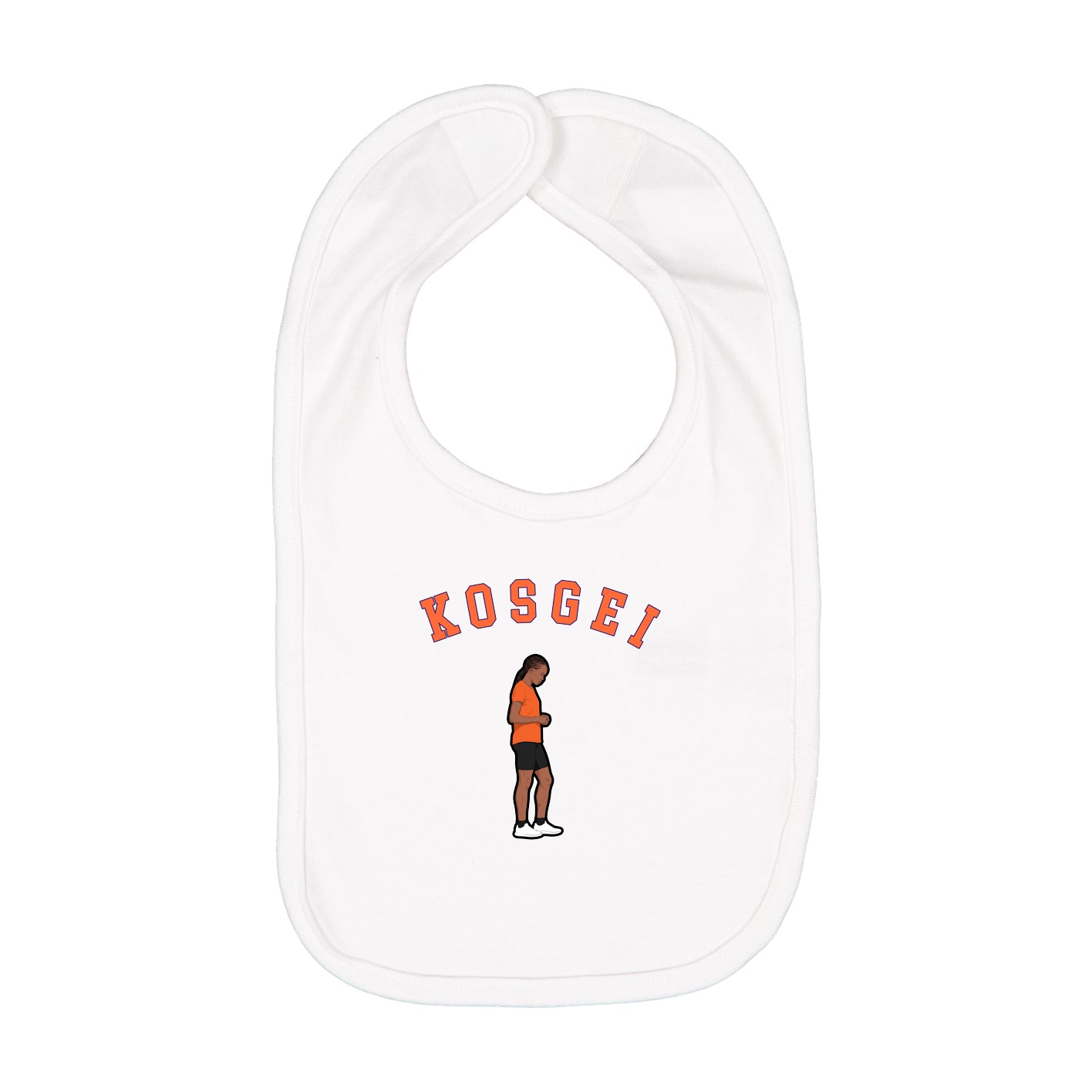 Infant Bib — Shirsey Arch in White