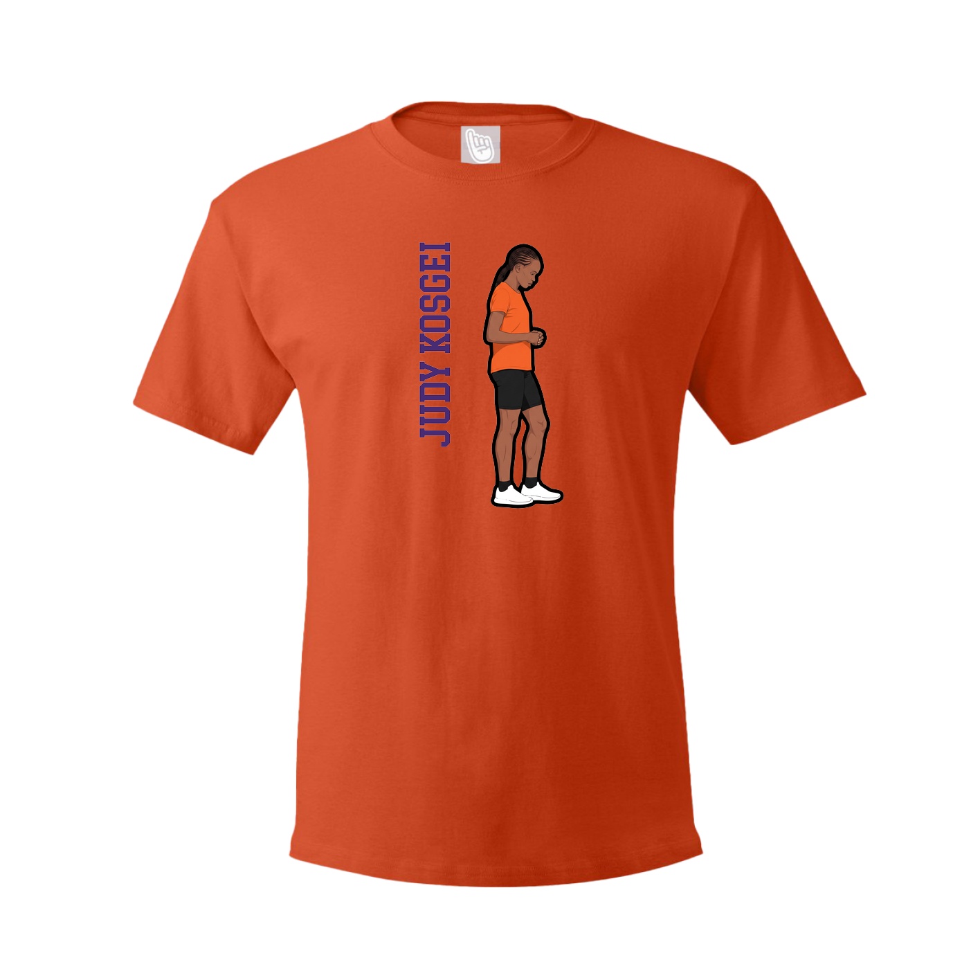 Tee — Name Vertical in Orange