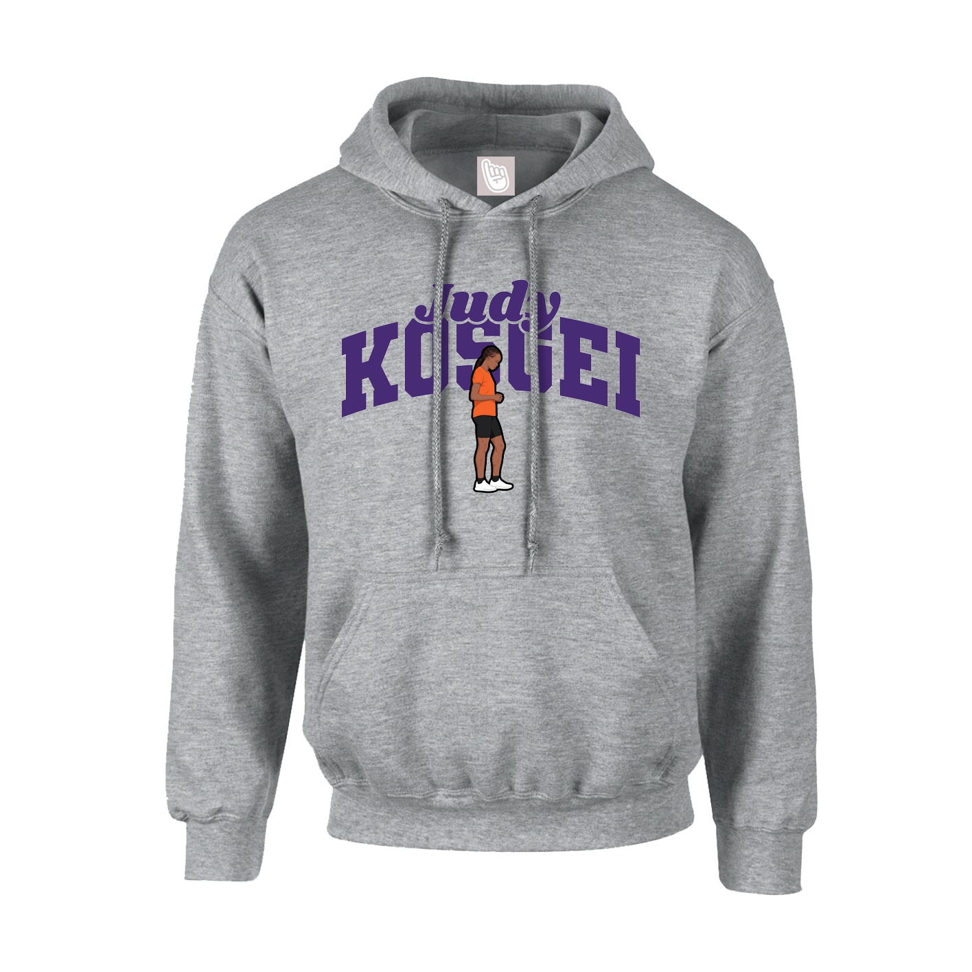 Youth Hoodie — Signature Arch in Grey