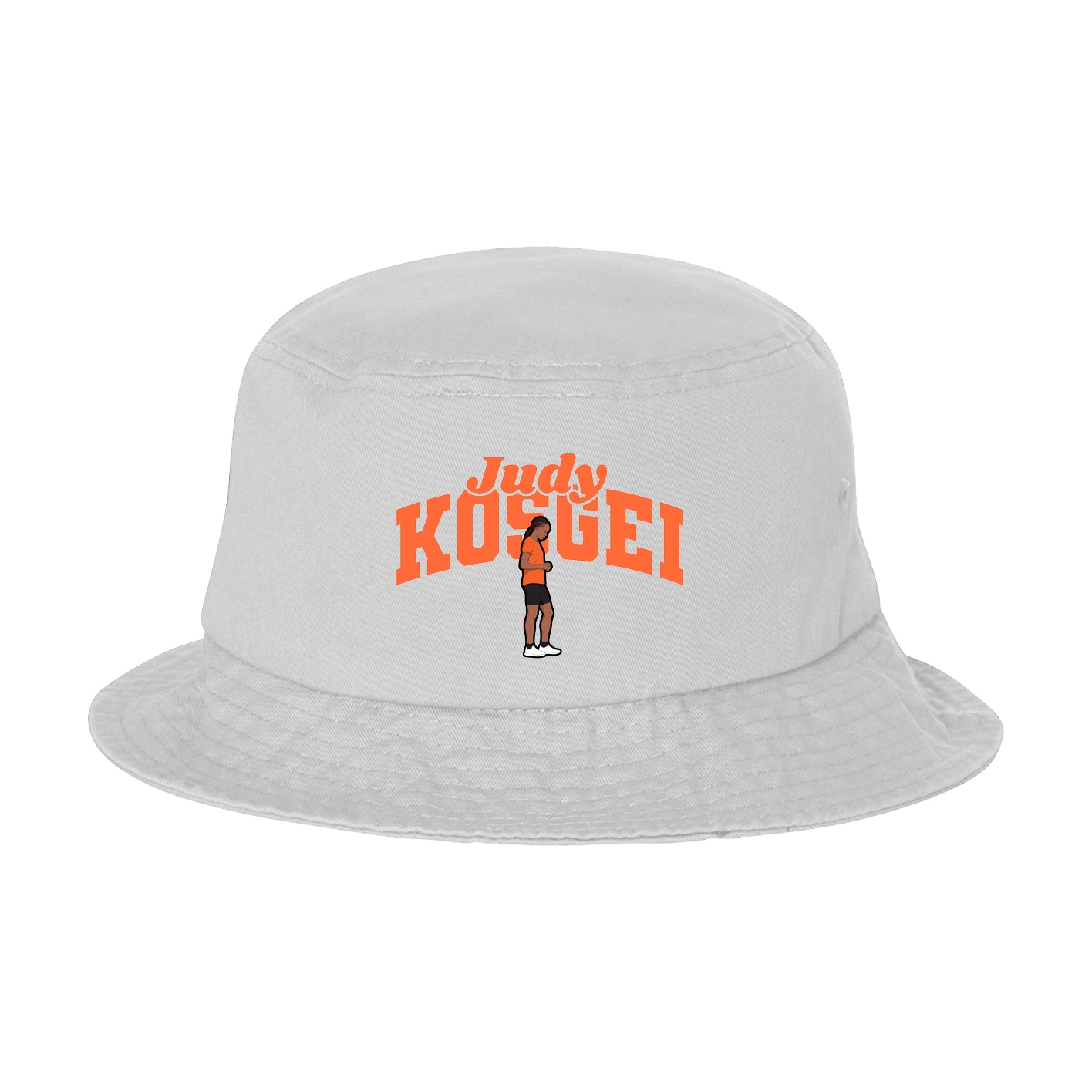 Bucket Cap — Signature Arch in White