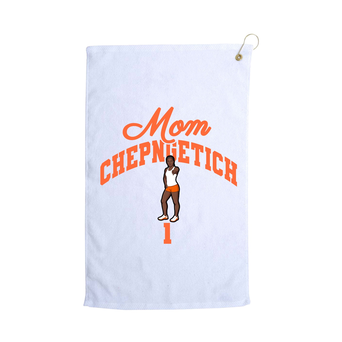 Golf Towel — Mothers Day Arch in White