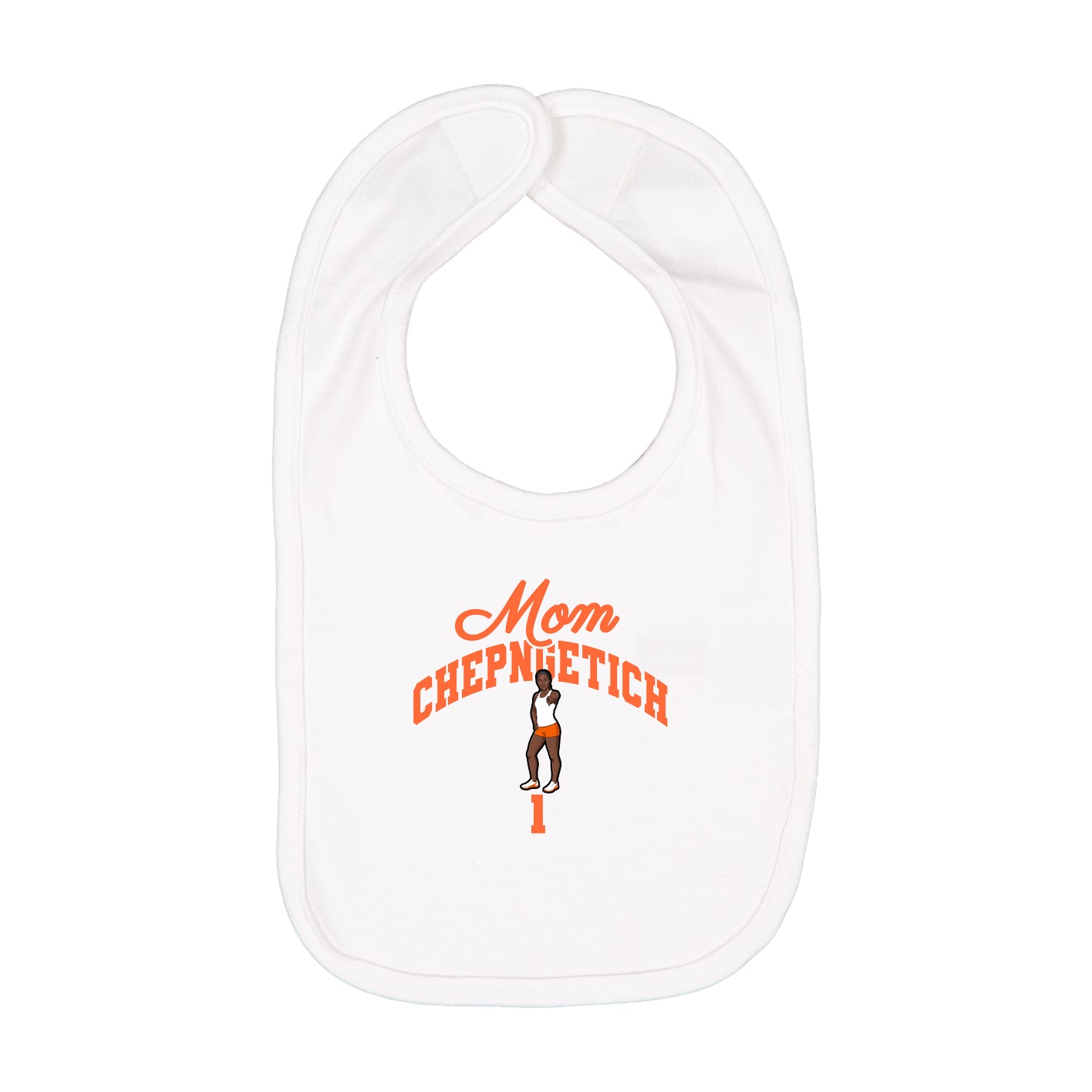 Infant Bib — Mothers Day Arch in White