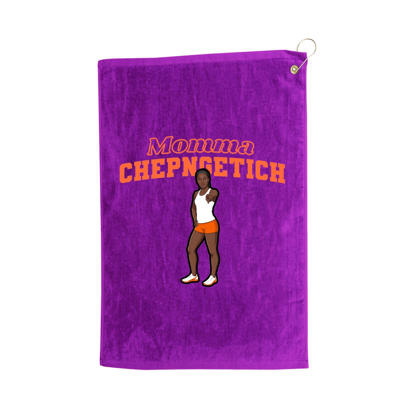 Golf Towel — Mothers Day Block in Purple