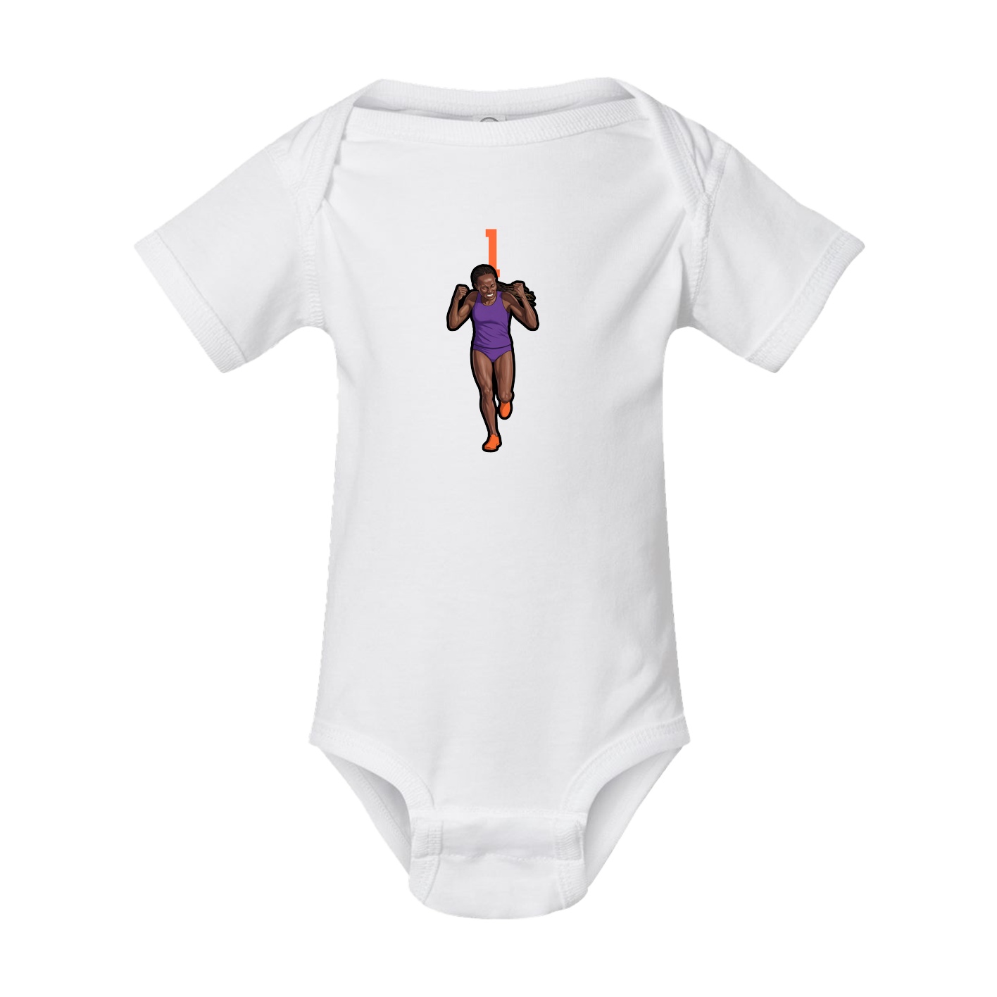 Baby Onesie — Number Top in White