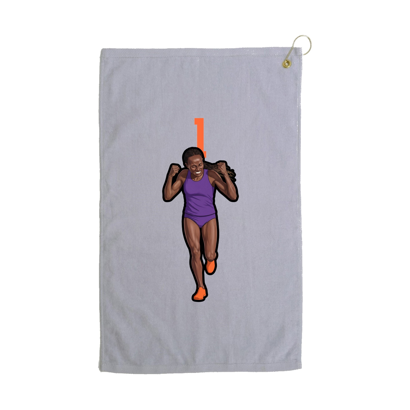 Golf Towel — Number Top in Grey