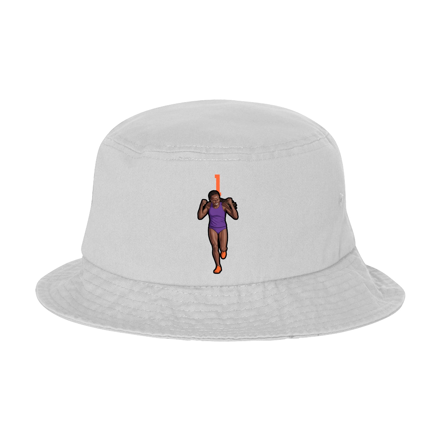 Bucket Cap — Number Top in White