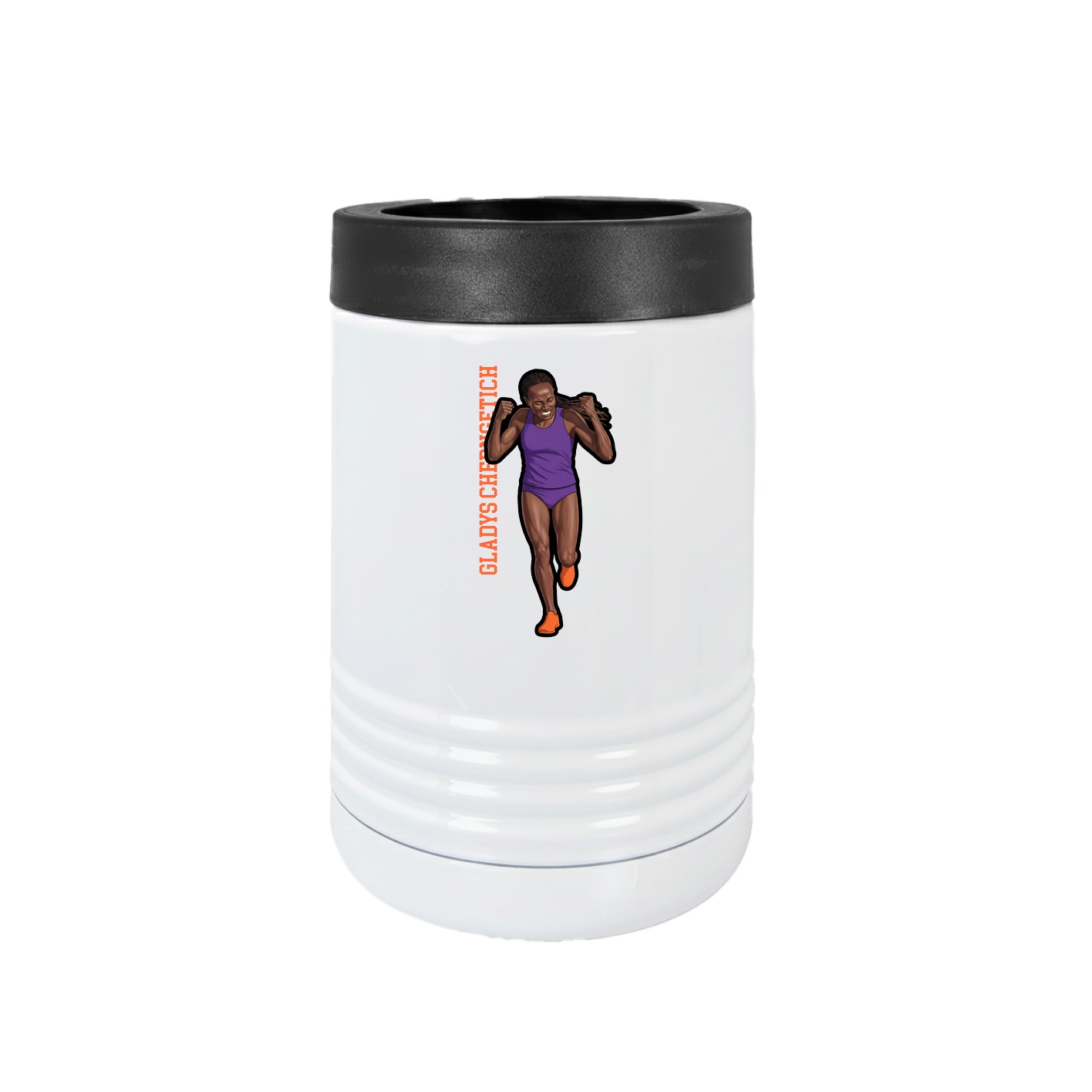 Beverage Holder — Name Vertical in White