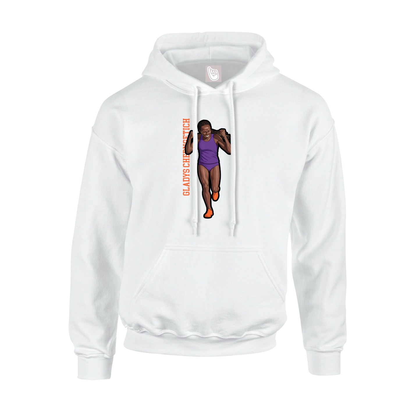 Hoodie — Name Vertical in White