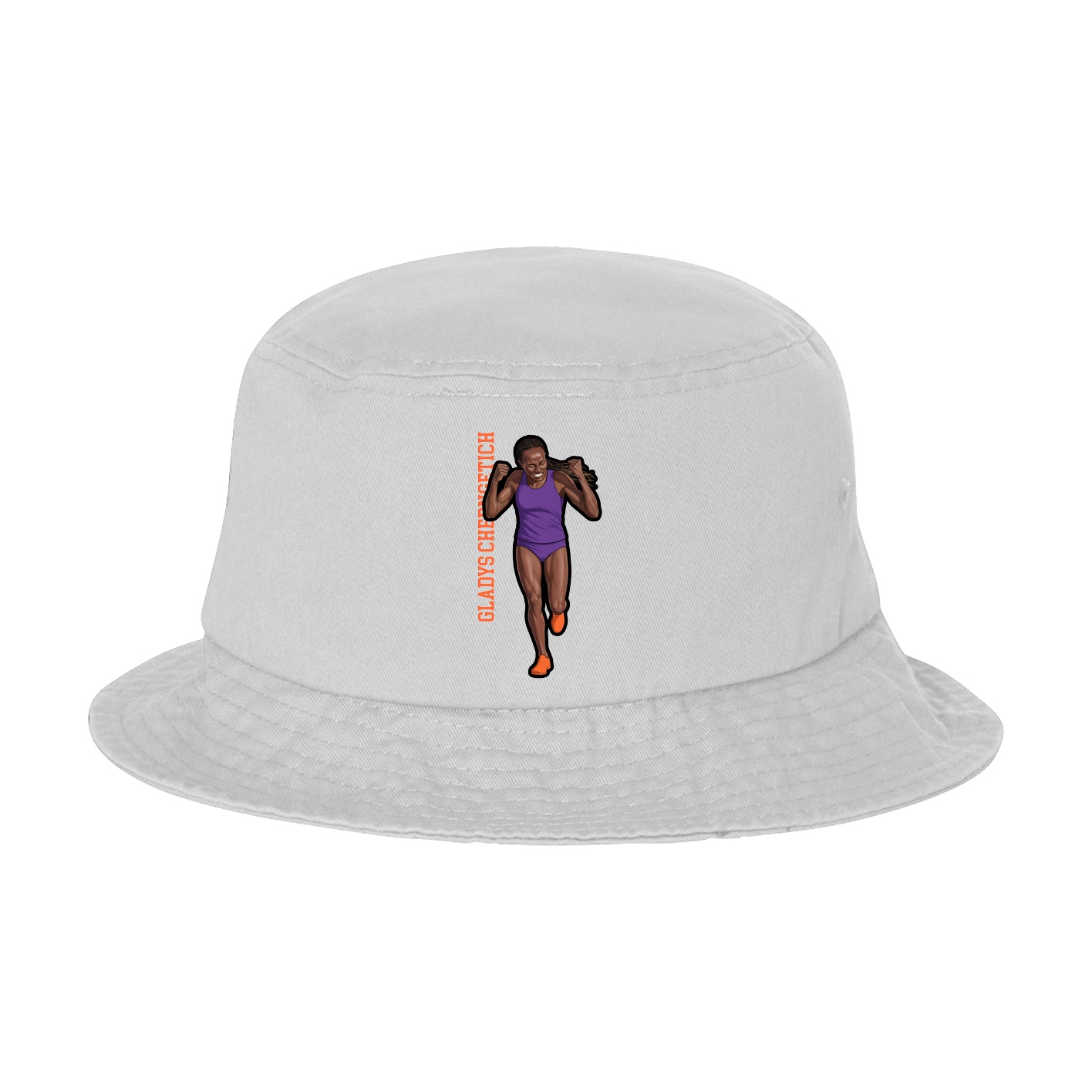 Bucket Cap — Name Vertical in White