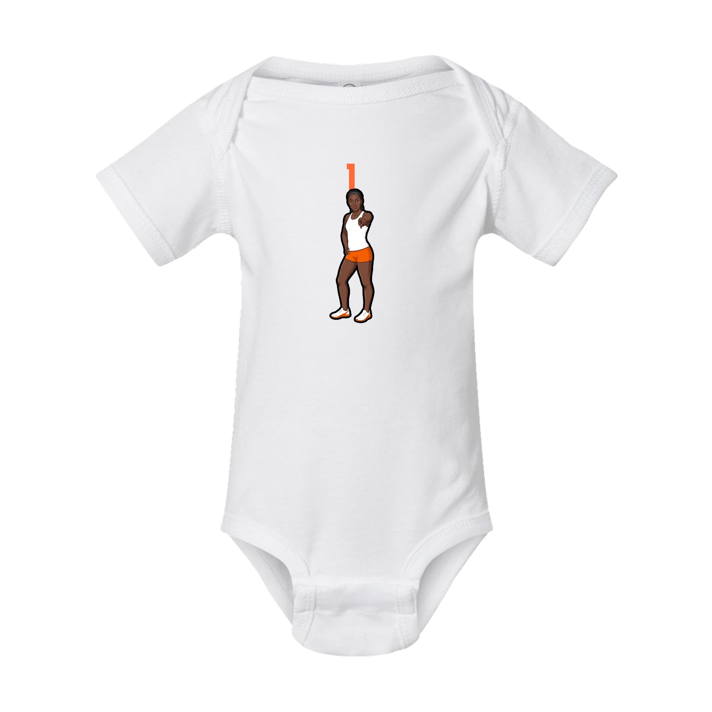 Baby Onesie — Number Top in White