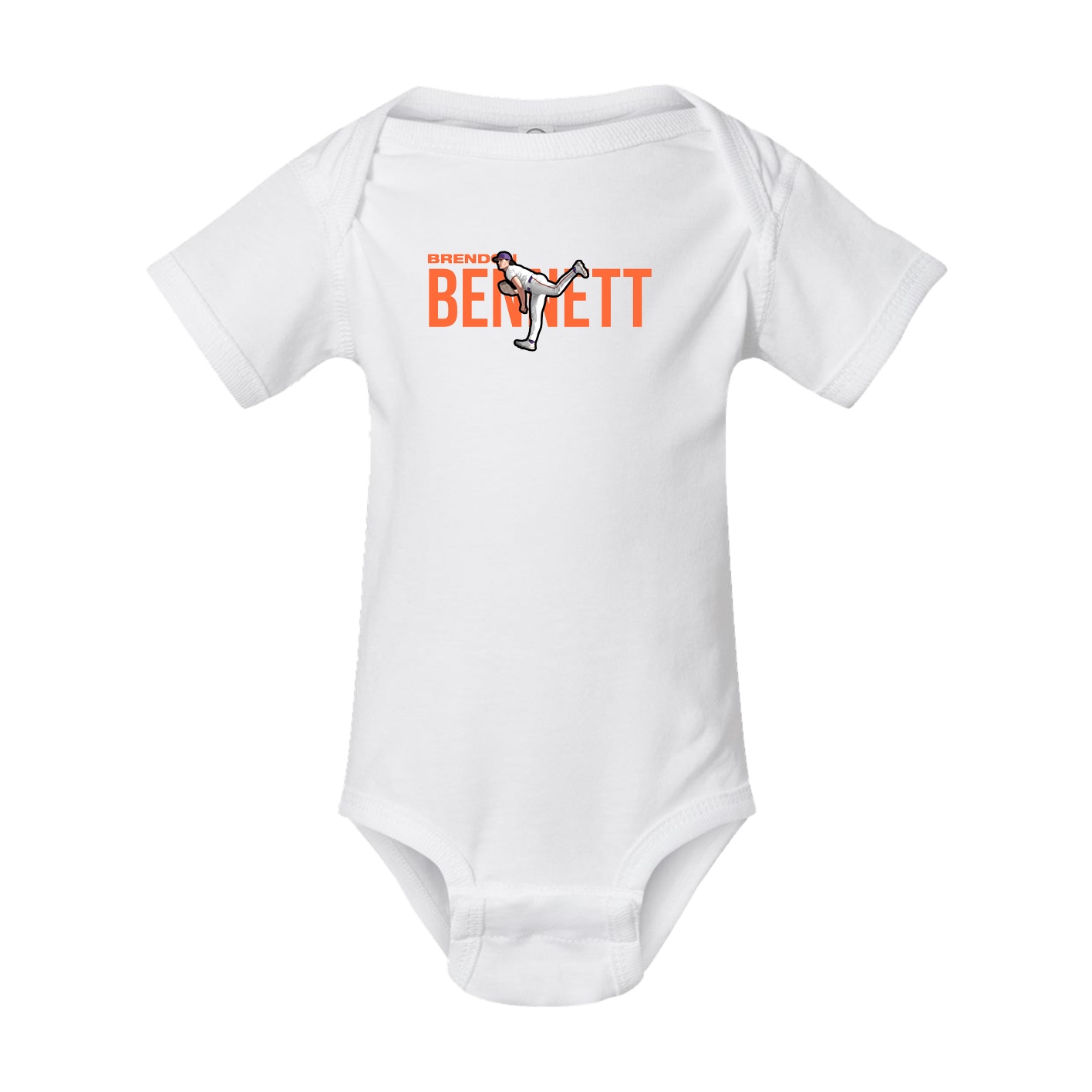 Baby Onesie — Player Name in White