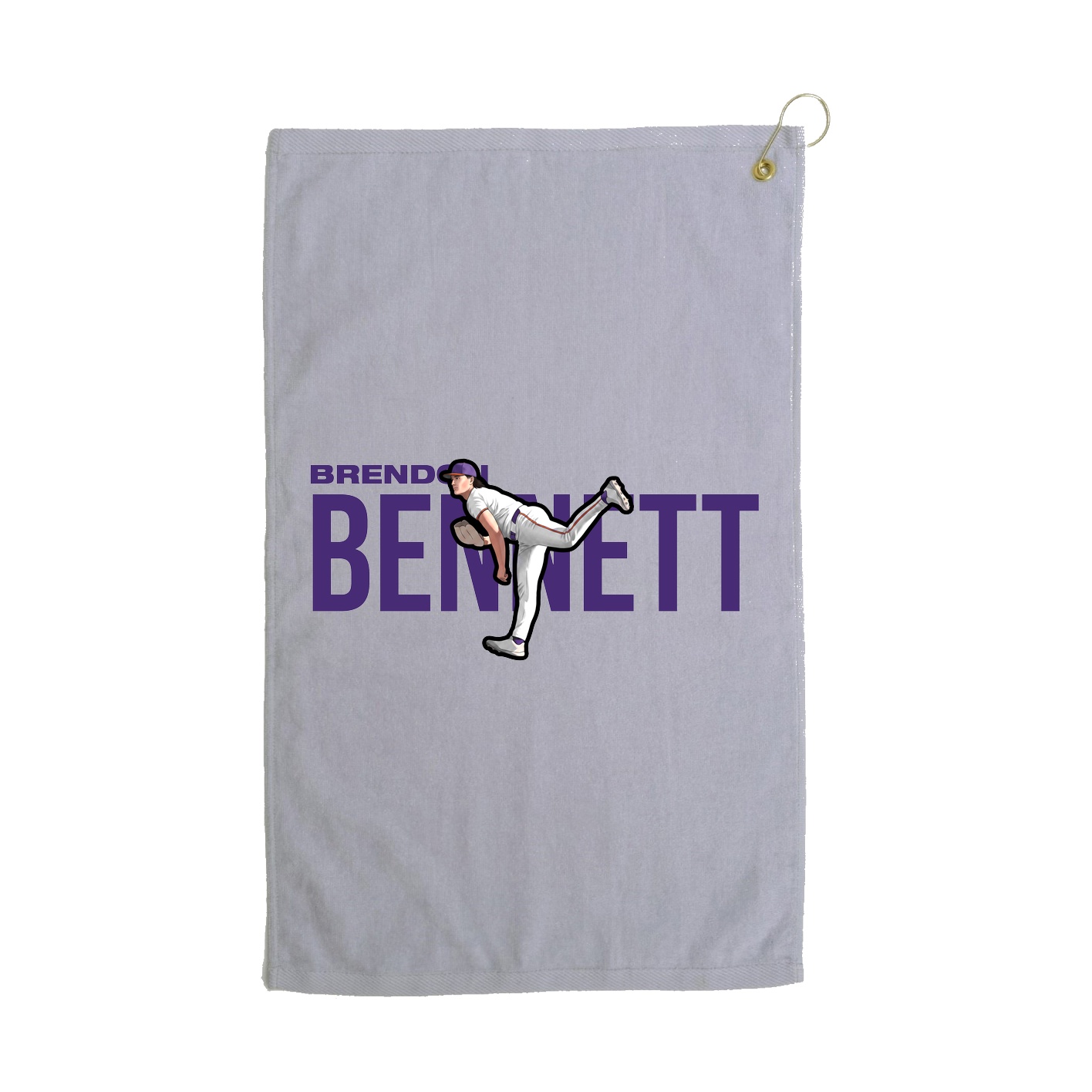 Golf Towel — Player Name in Grey