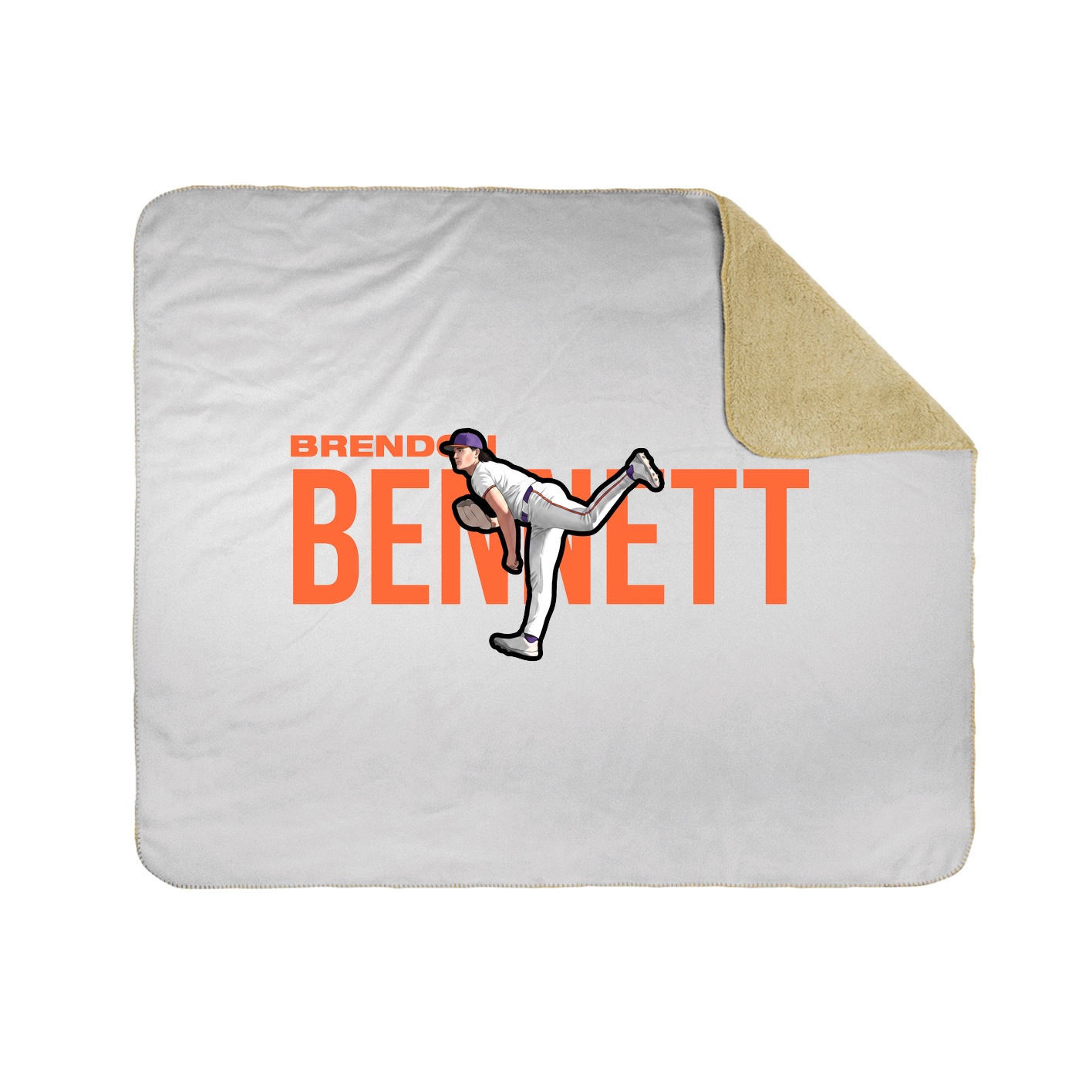 Throw Blanket — Player Name in White