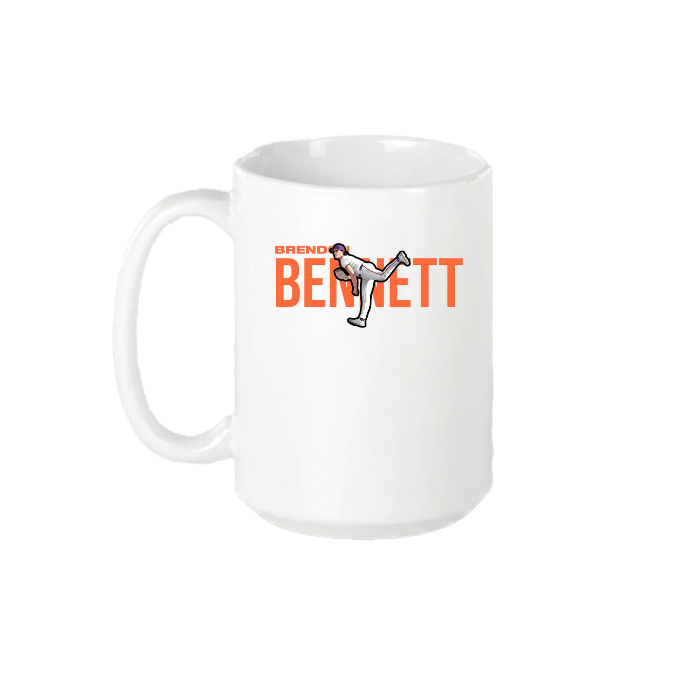 15oz Coffee Mug — Player Name in White