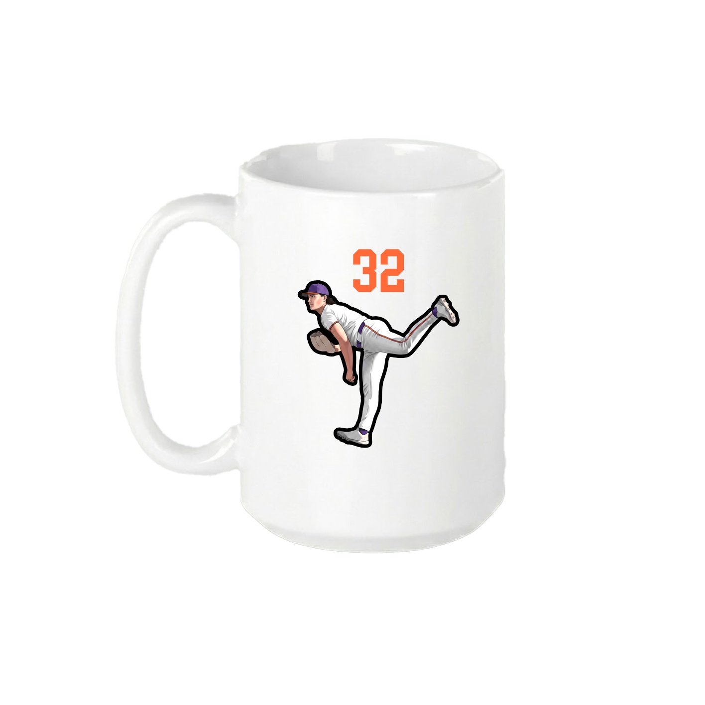 15oz Coffee Mug — Number Top in White