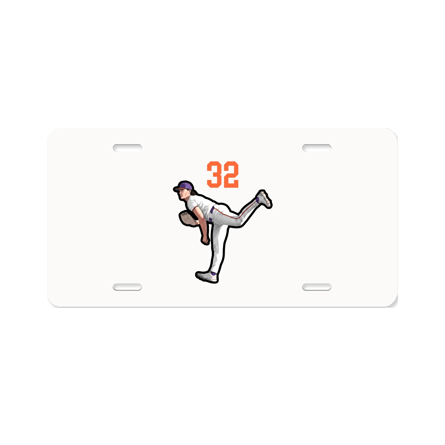 License Plate — Number Top in Classic