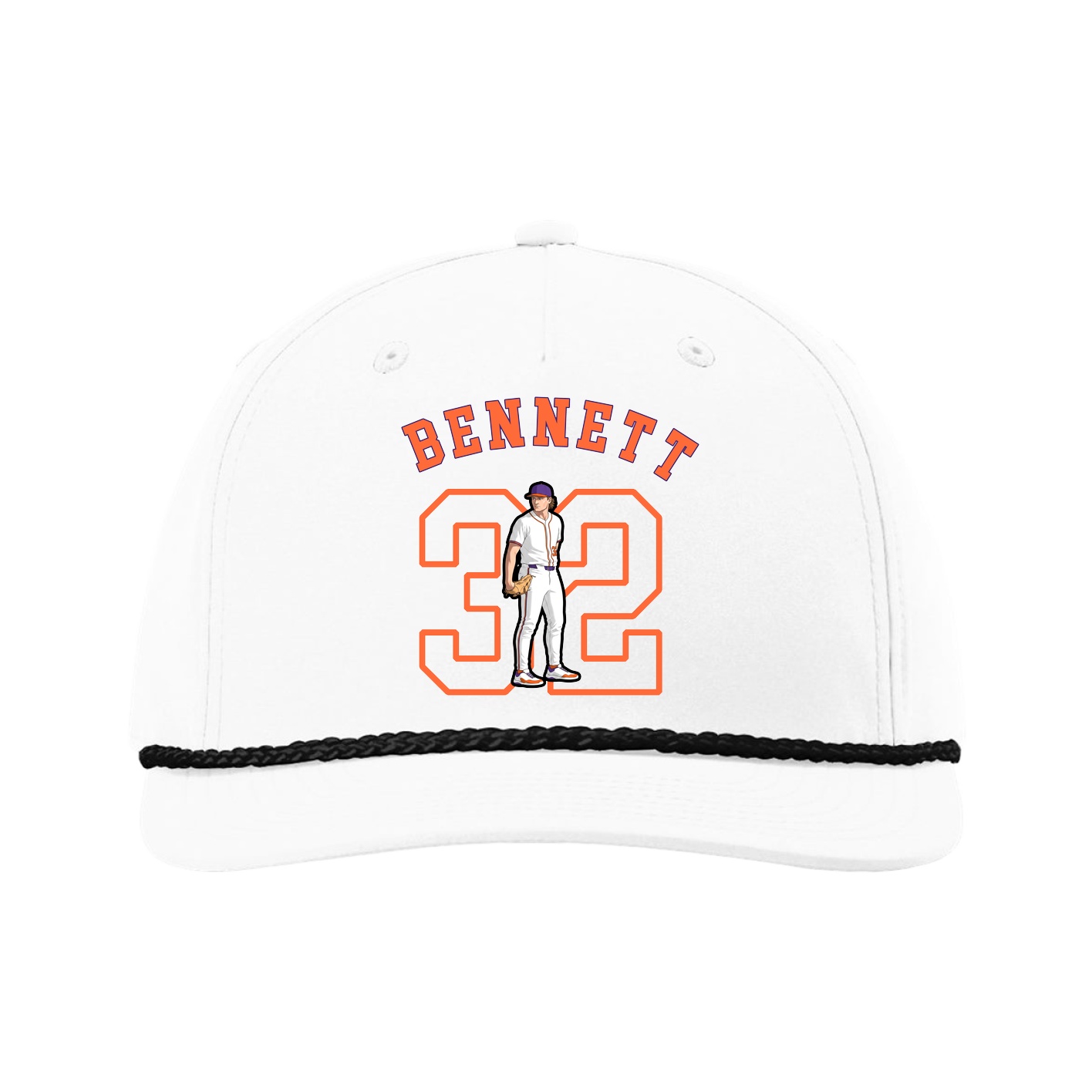 Five-Panel Classic Rope Cap — Shirsey Arch in White