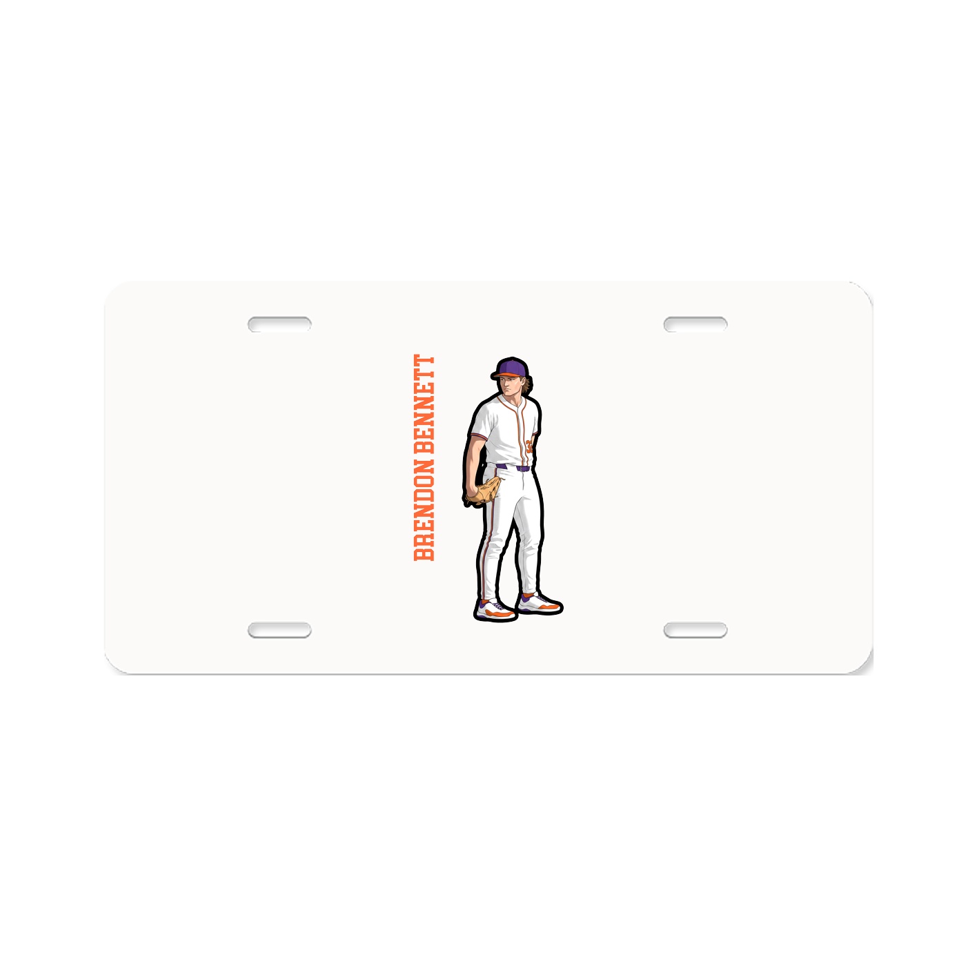 License Plate — Name Vertical in Classic