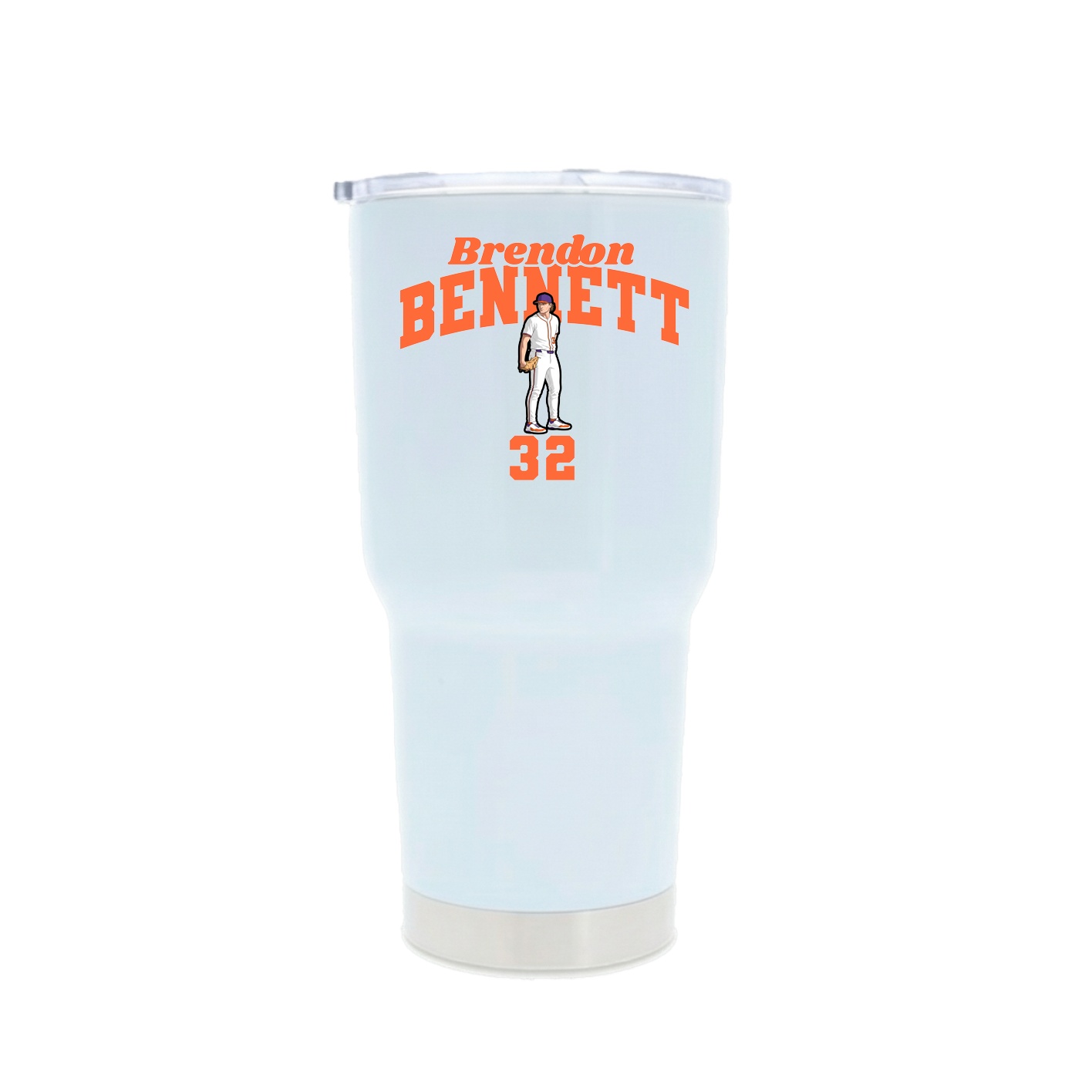 30oz Stainless Steel Tumbler — Signature Arch in White