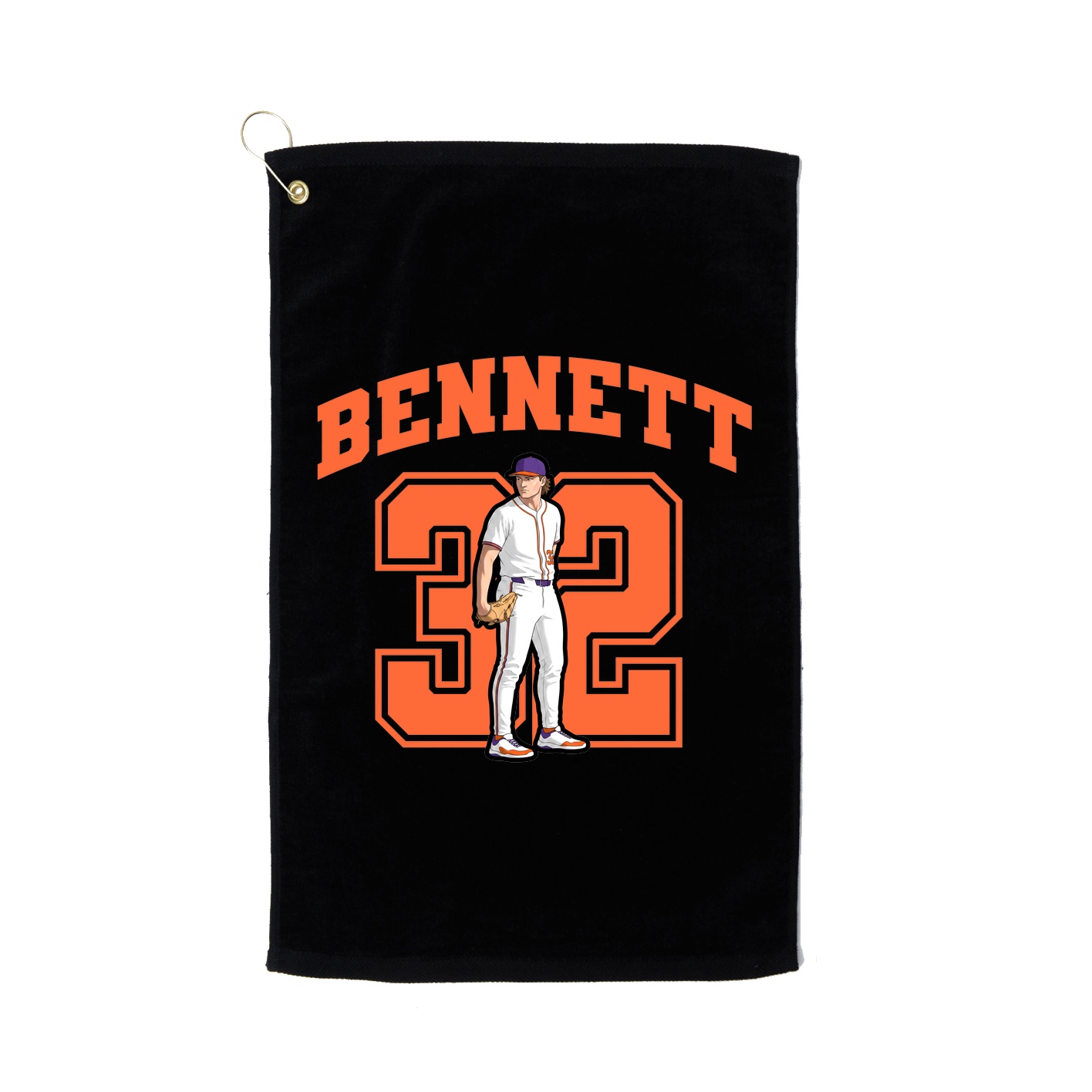 Golf Towel — Number in Black