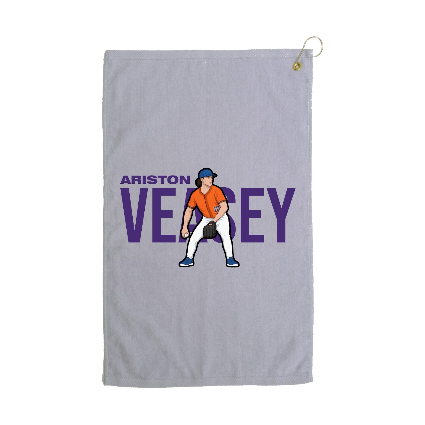 Golf Towel — Player Name in Grey