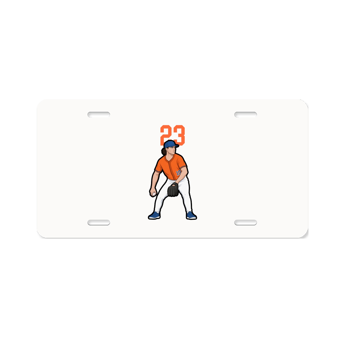 License Plate — Number Top in Classic