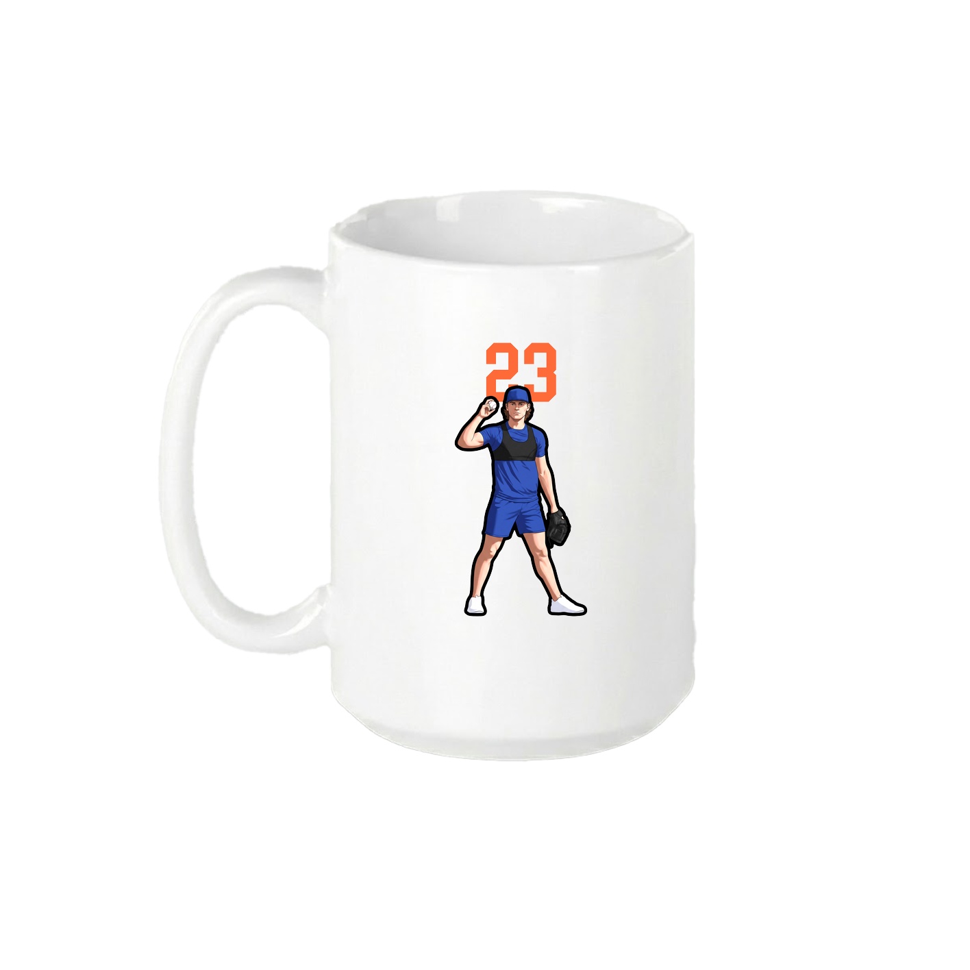 15oz Coffee Mug — Number Top in White