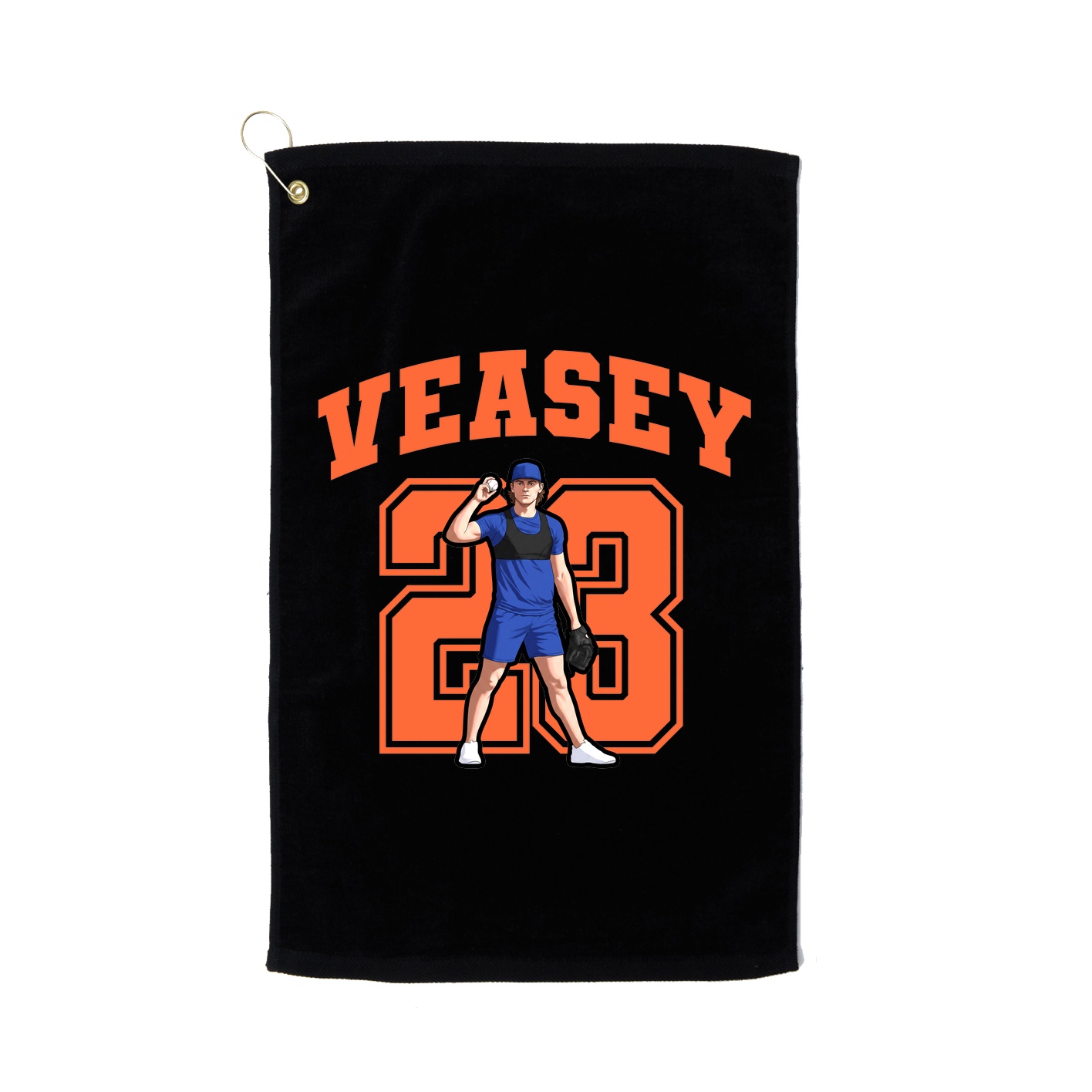 Golf Towel — Number in Black