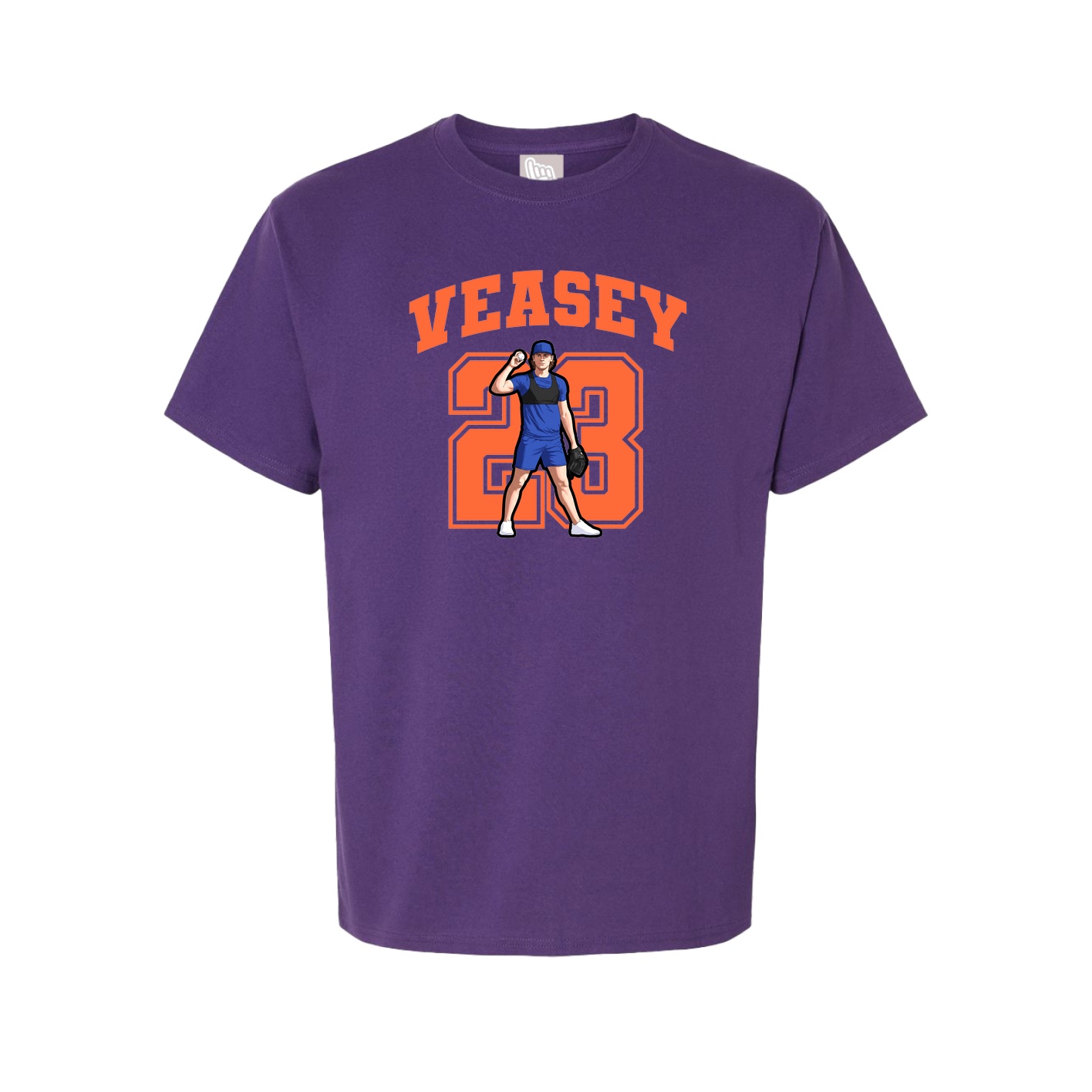Youth Tee — Number in Purple