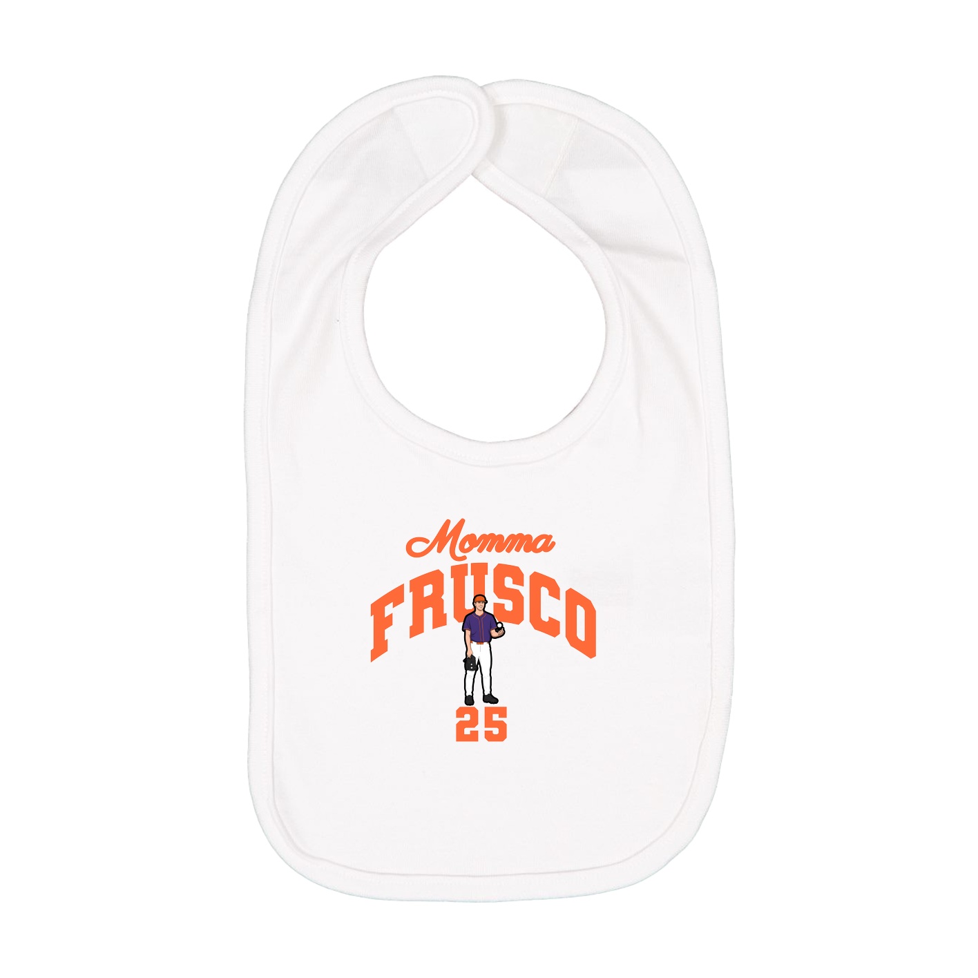 Infant Bib — Mothers Day Arch in White